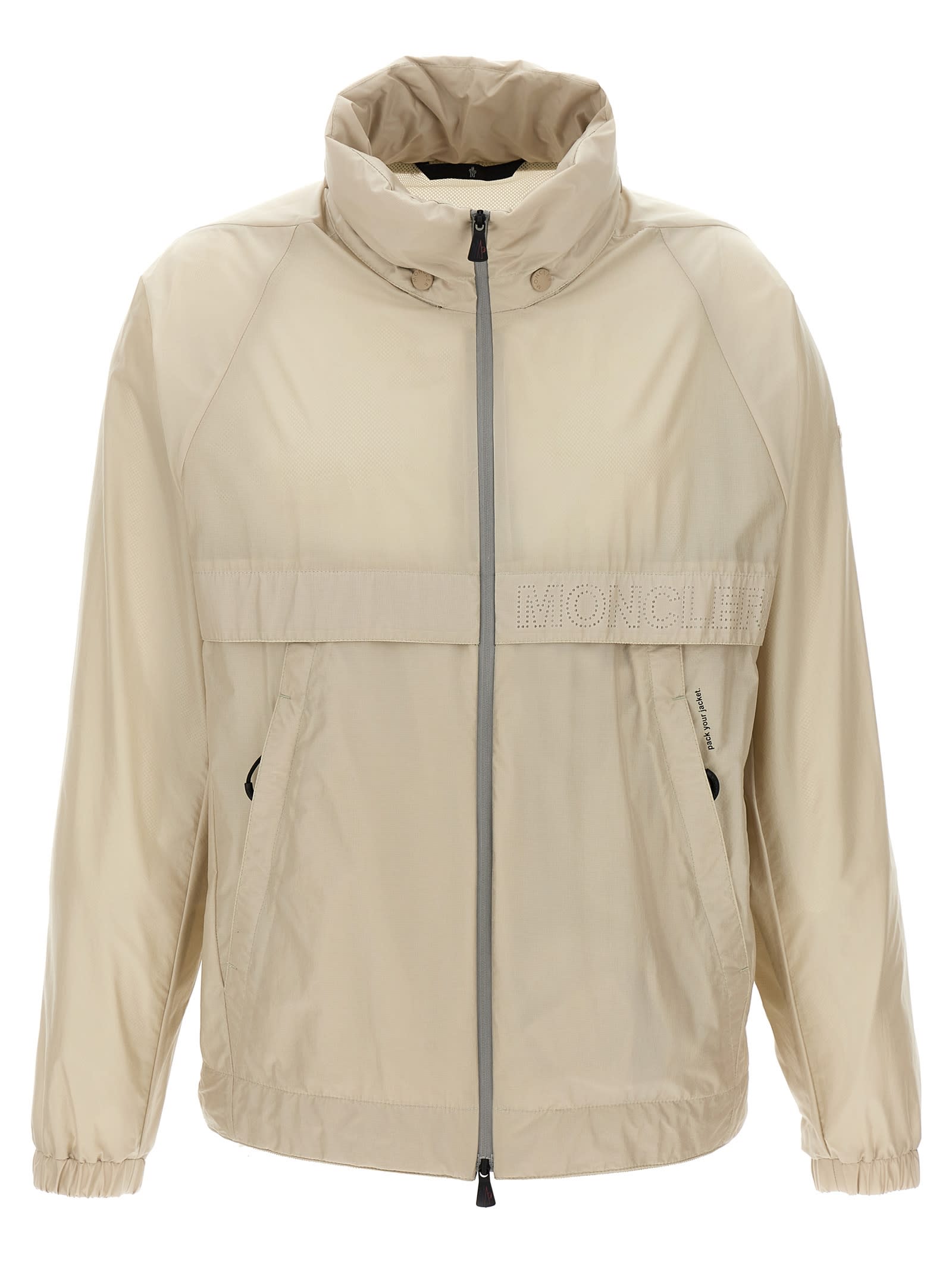 Moncler 'negara' Windbreaker Cuffs Elastic In Gray