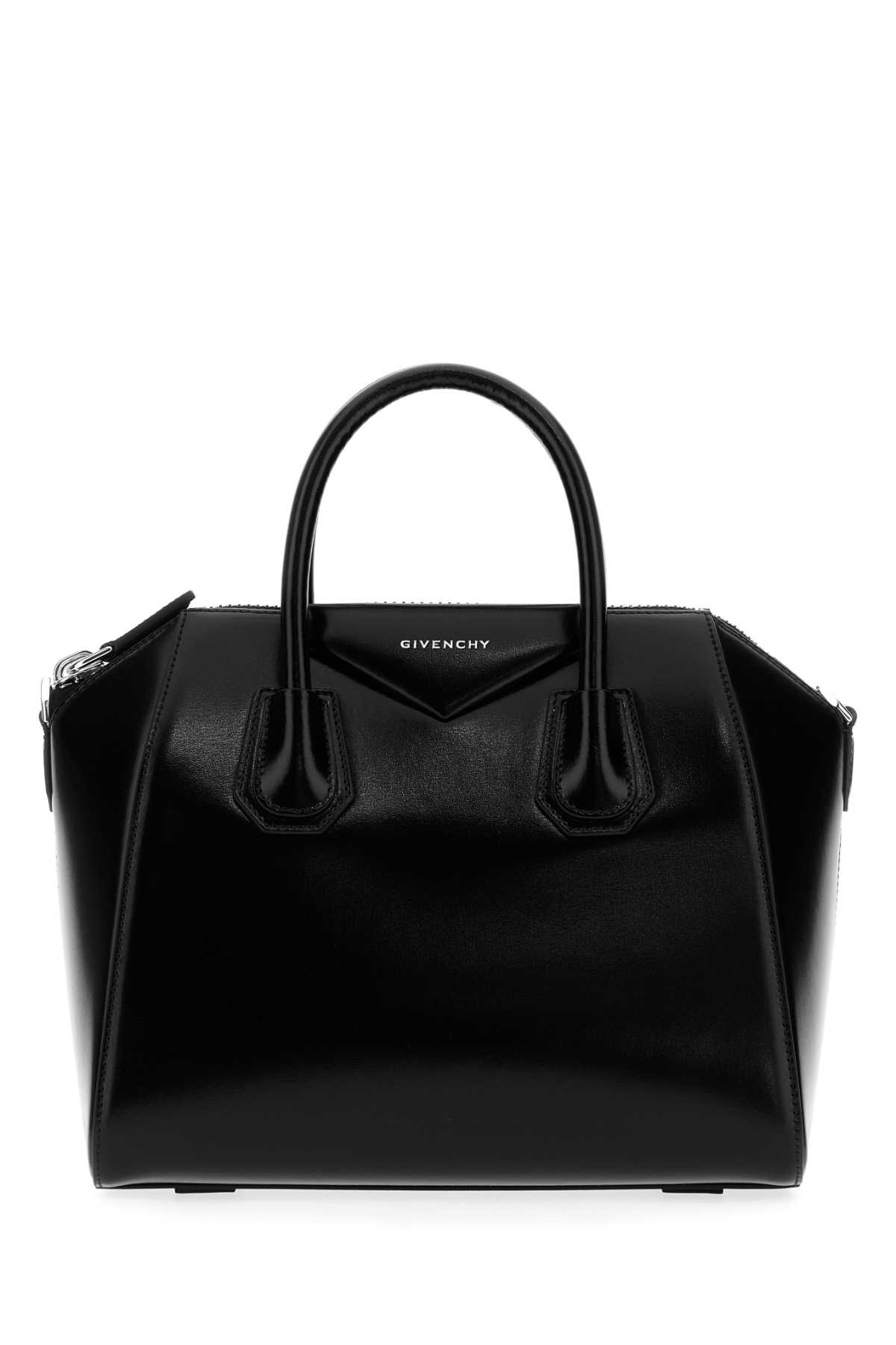 Black Leather Small Antigona Handbag