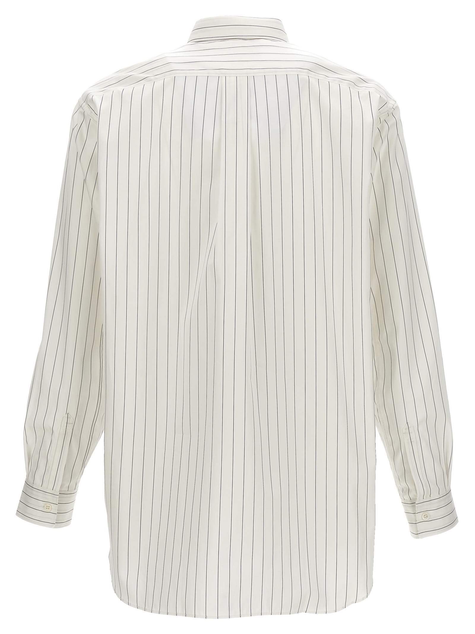 Shop Comme Des Garçons Shirt Striped Shirt In White/black
