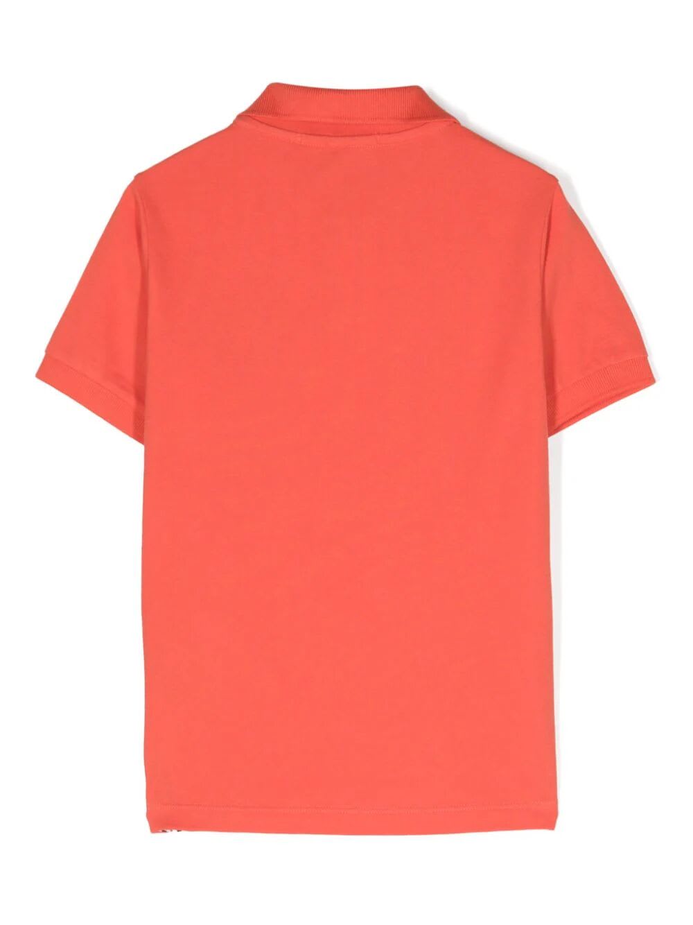 Shop Stone Island Junior Polo Shirt In Orange Red
