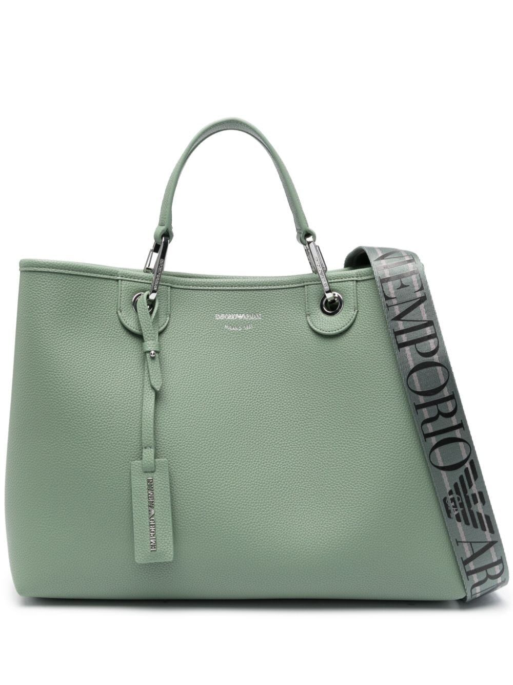 Emporio Armani Shopping Bag In Green