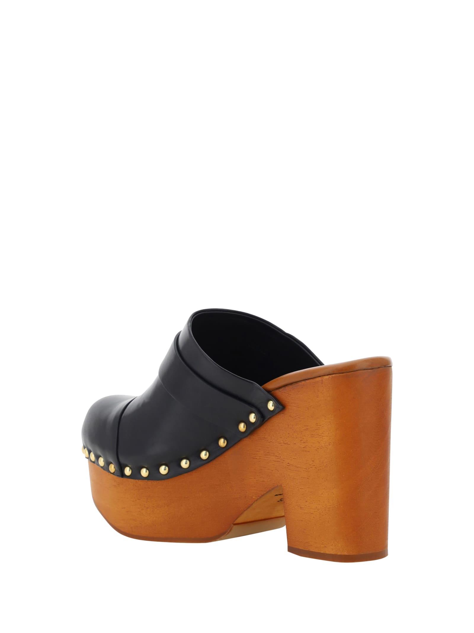 Shop Chloé Jeannette Clogs Sandals In Black