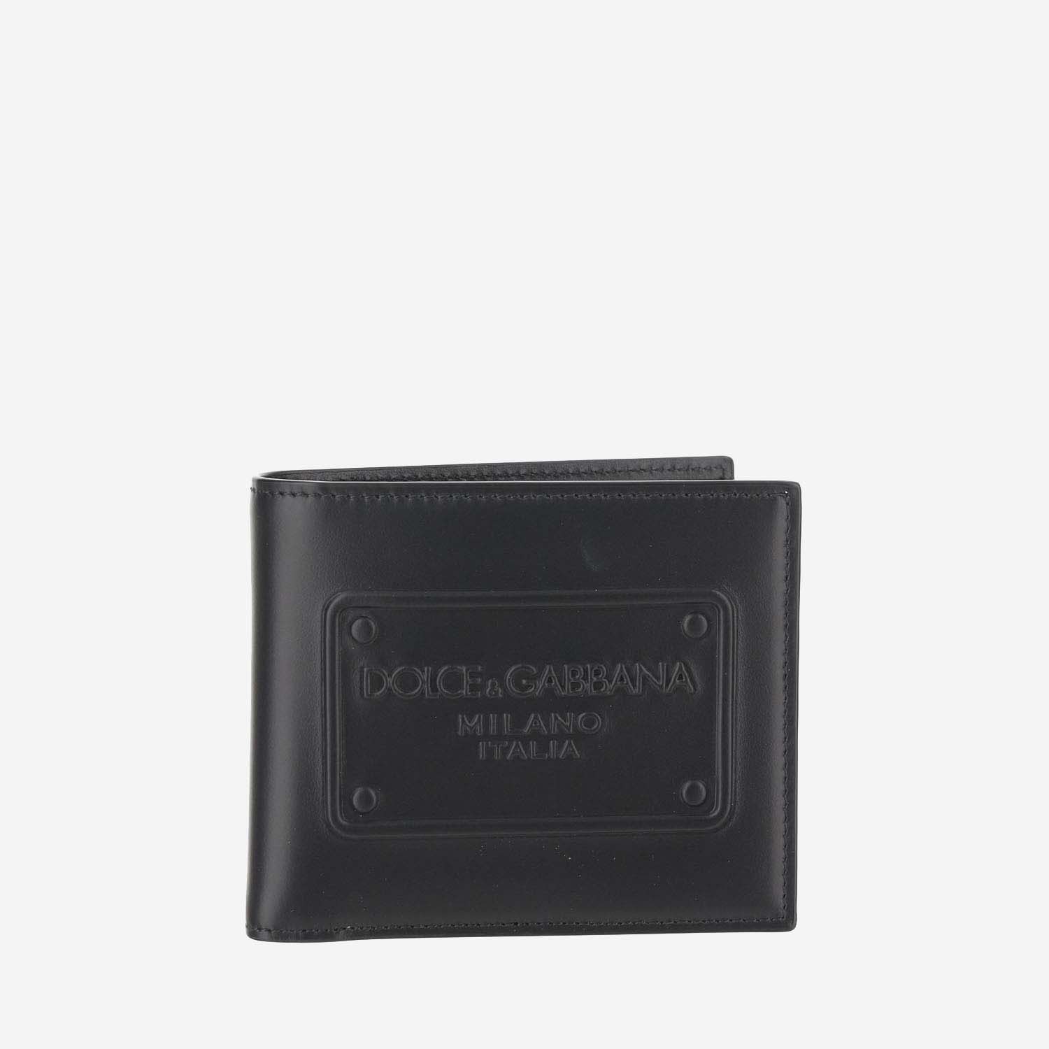 Dolce & Gabbana Calfskin Leather Bifold Wallet In Brown