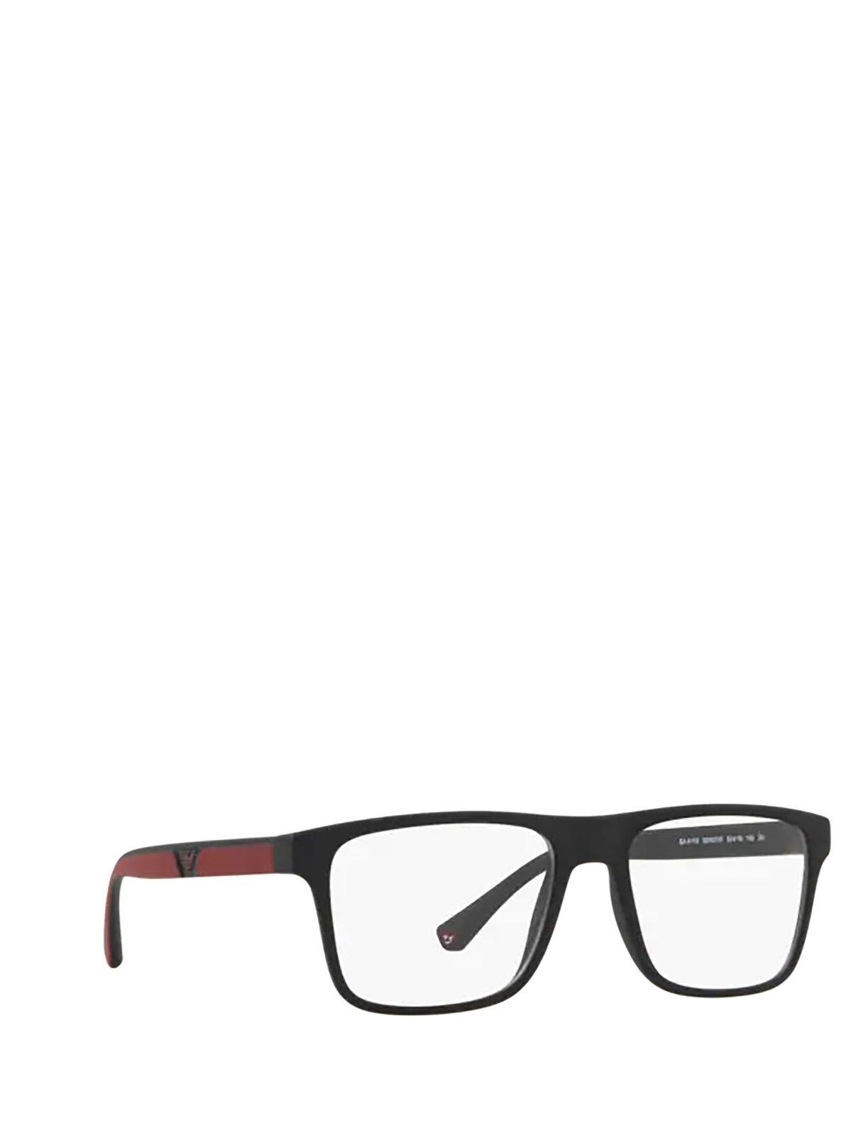 Emporio Armani Inverted Trapezoidal Full-frame Glasses In 50421w