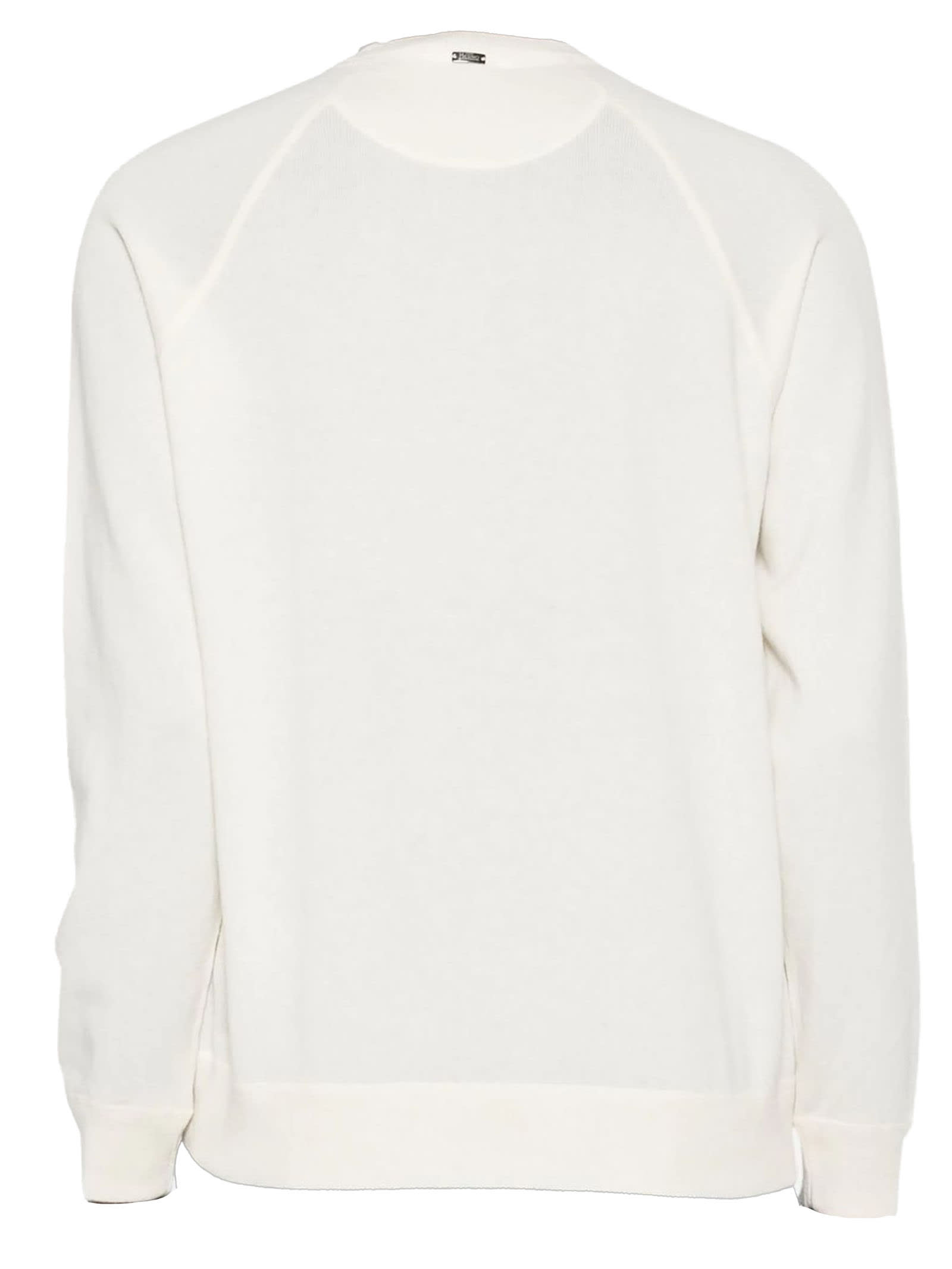 Shop Herno Chalk White Cashmere Jumper