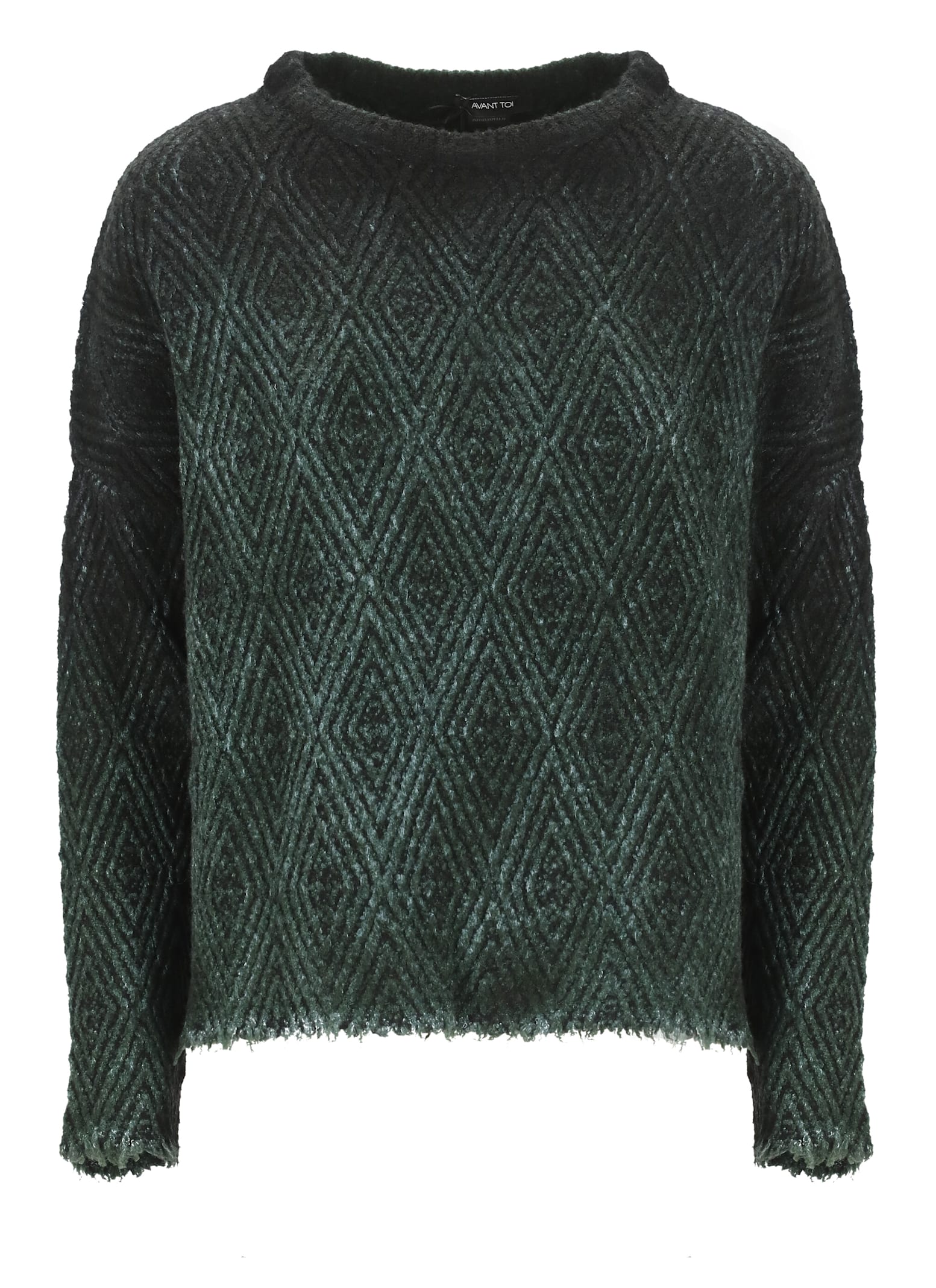 Shop Avant Toi Silk And Wool Sweater In Green