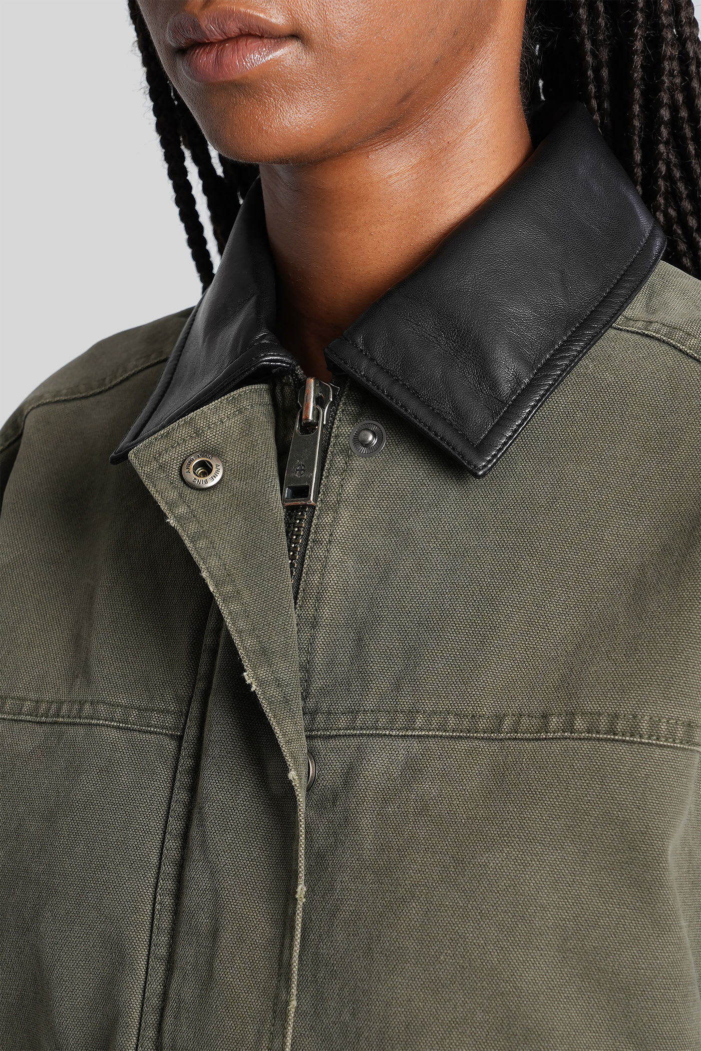 Anine Bing Sean Patch-pocket Military Jacket In Green
