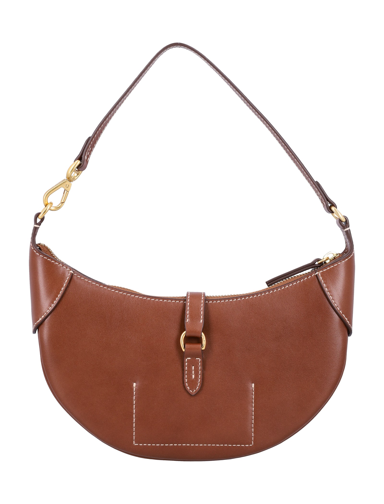 Polo Ralph Lauren Polo Id Calfskin Mini Shoulder Bag In Brown