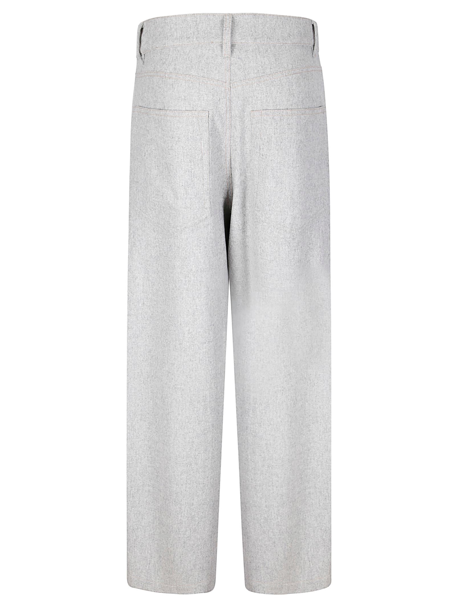 Jejia Wide-leg Lightweight Wool Pants With Minimalist Design In Gray