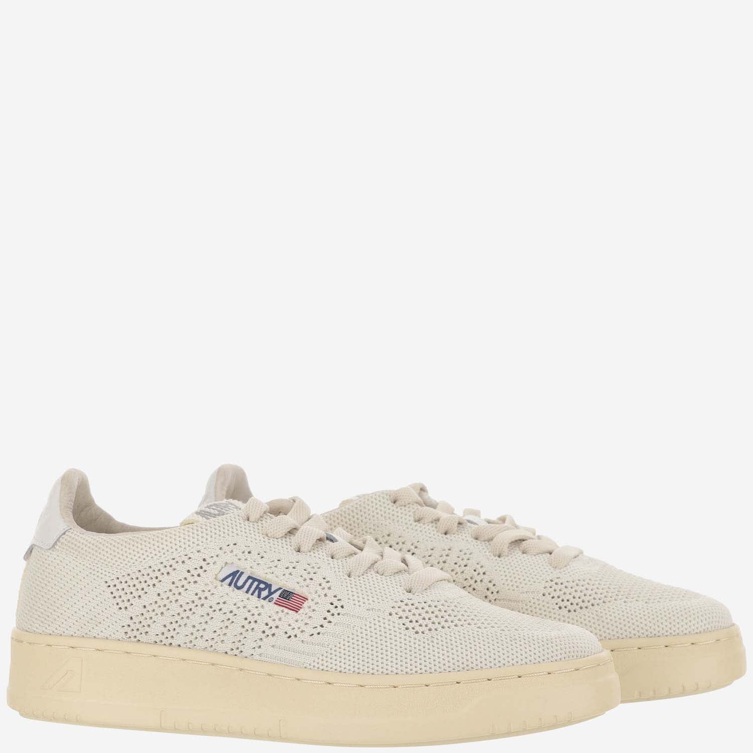 Shop Autry Medalist Easeknit Low Fabric Sneakers