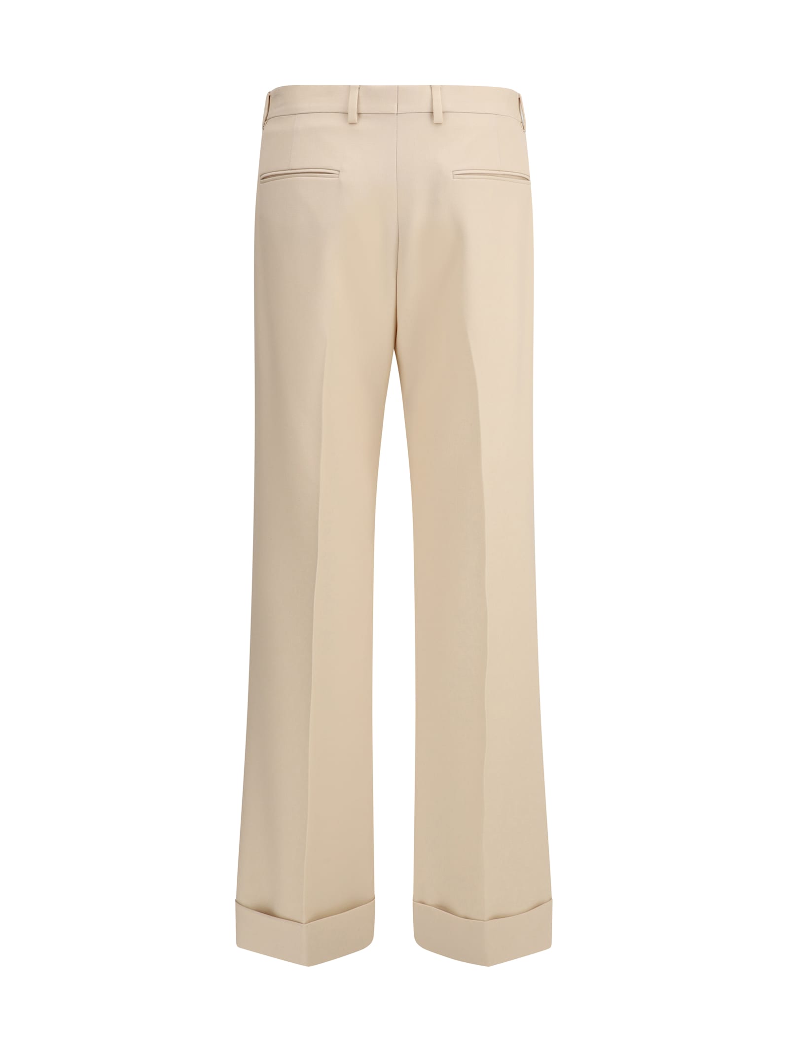 Valentino Virgin Wool Pants In Neutral