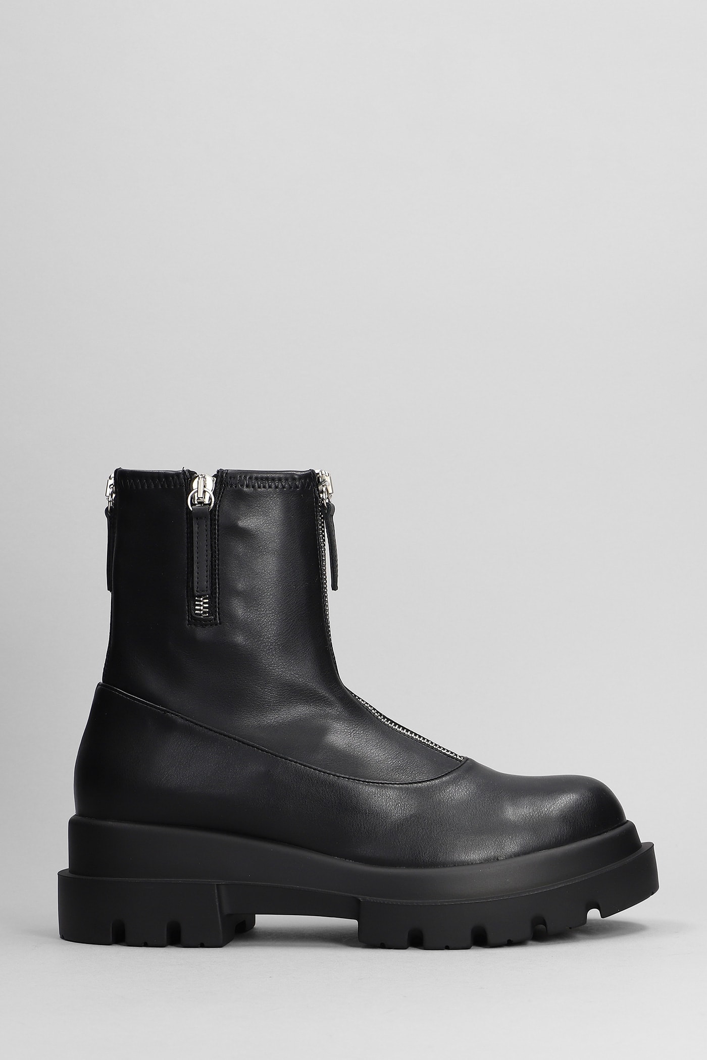 Giuseppe Zanotti Combat Boots In Black Leather