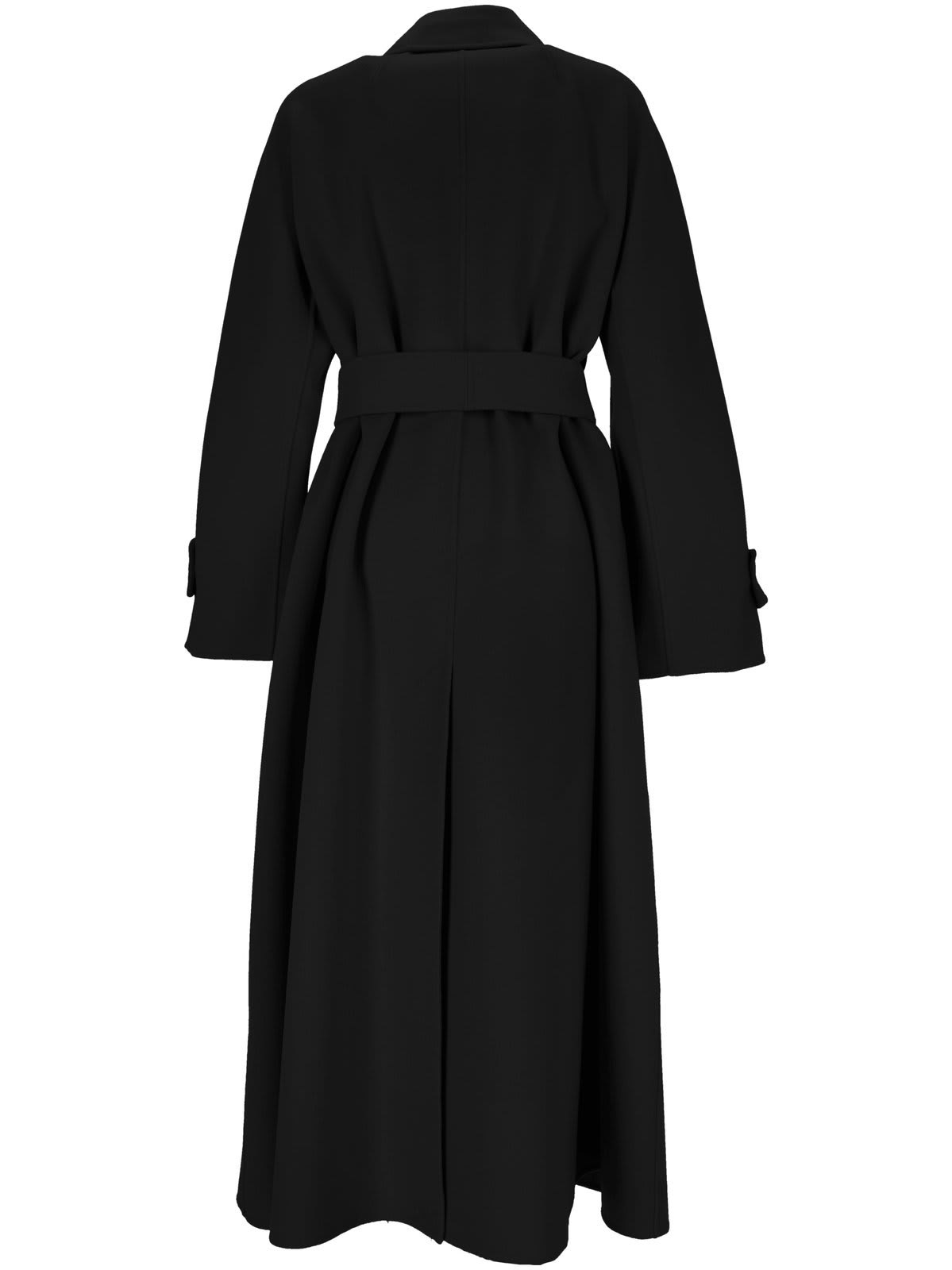 Shop 's Max Mara Hester Straight Hem Belted Coat In Black