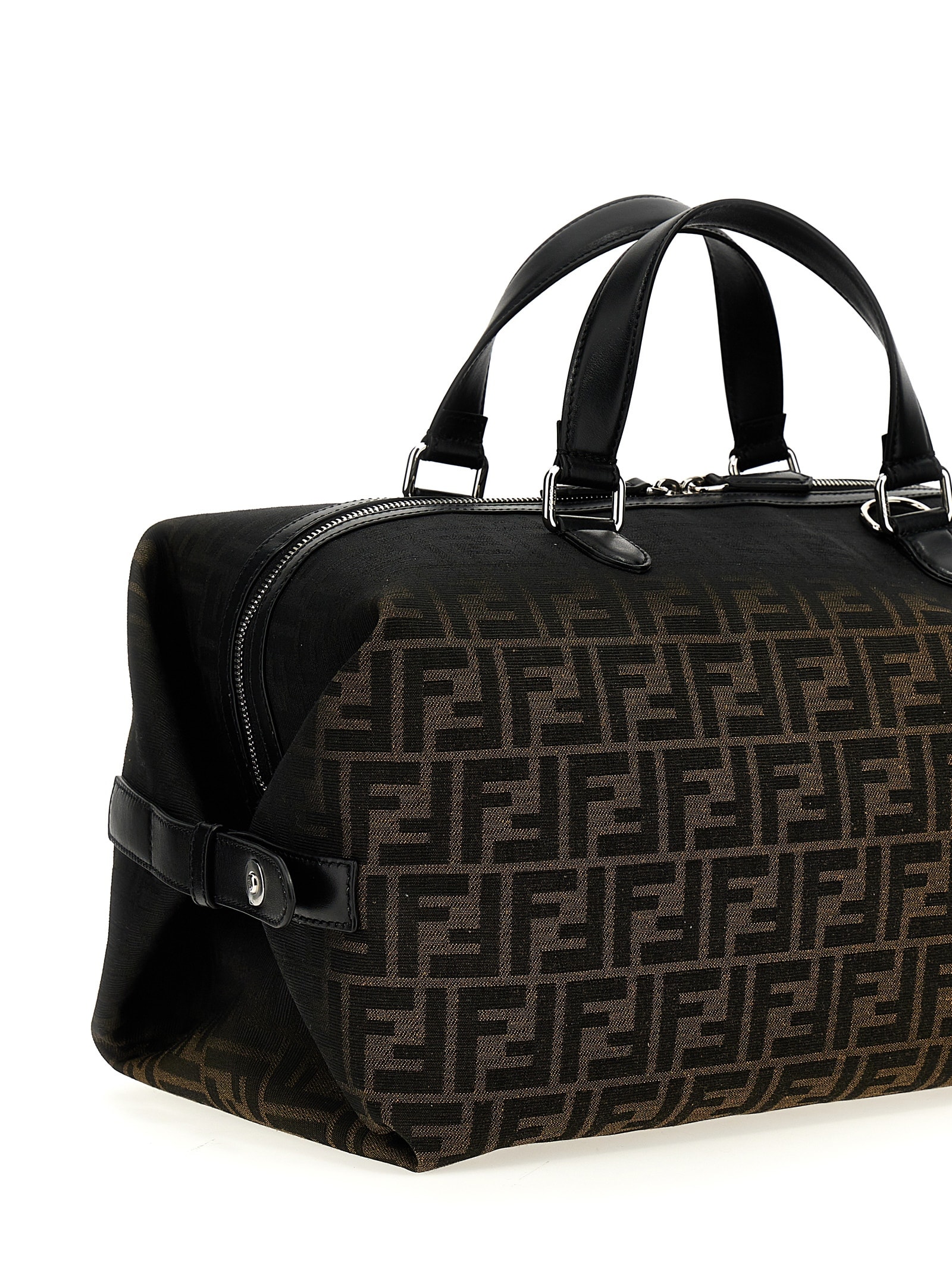 Shop Fendi Siesta Medium Ff Eclissi Travel Bag In T Tab/mr/nr/pall