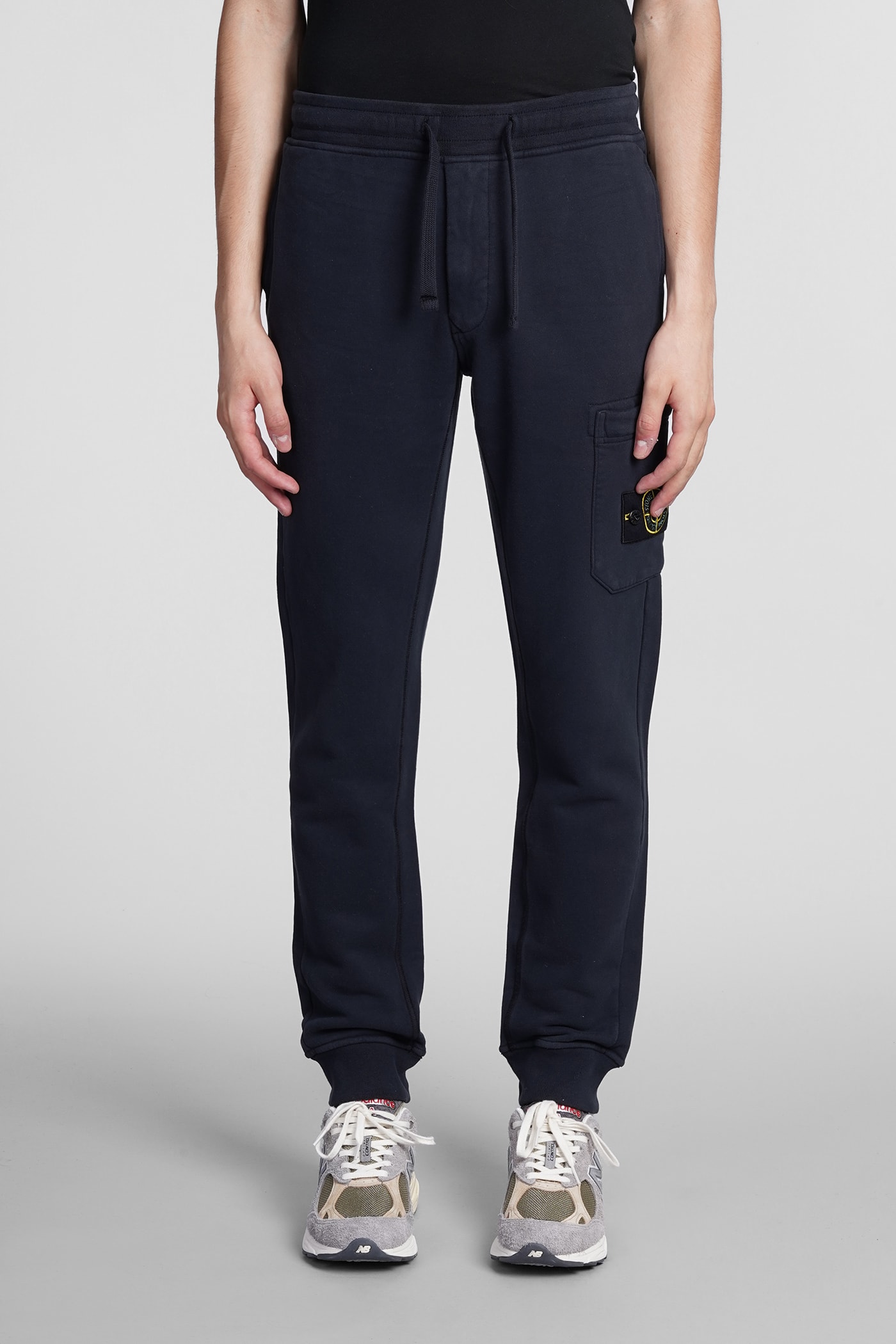 Stone Island Pants In Blue Cotton