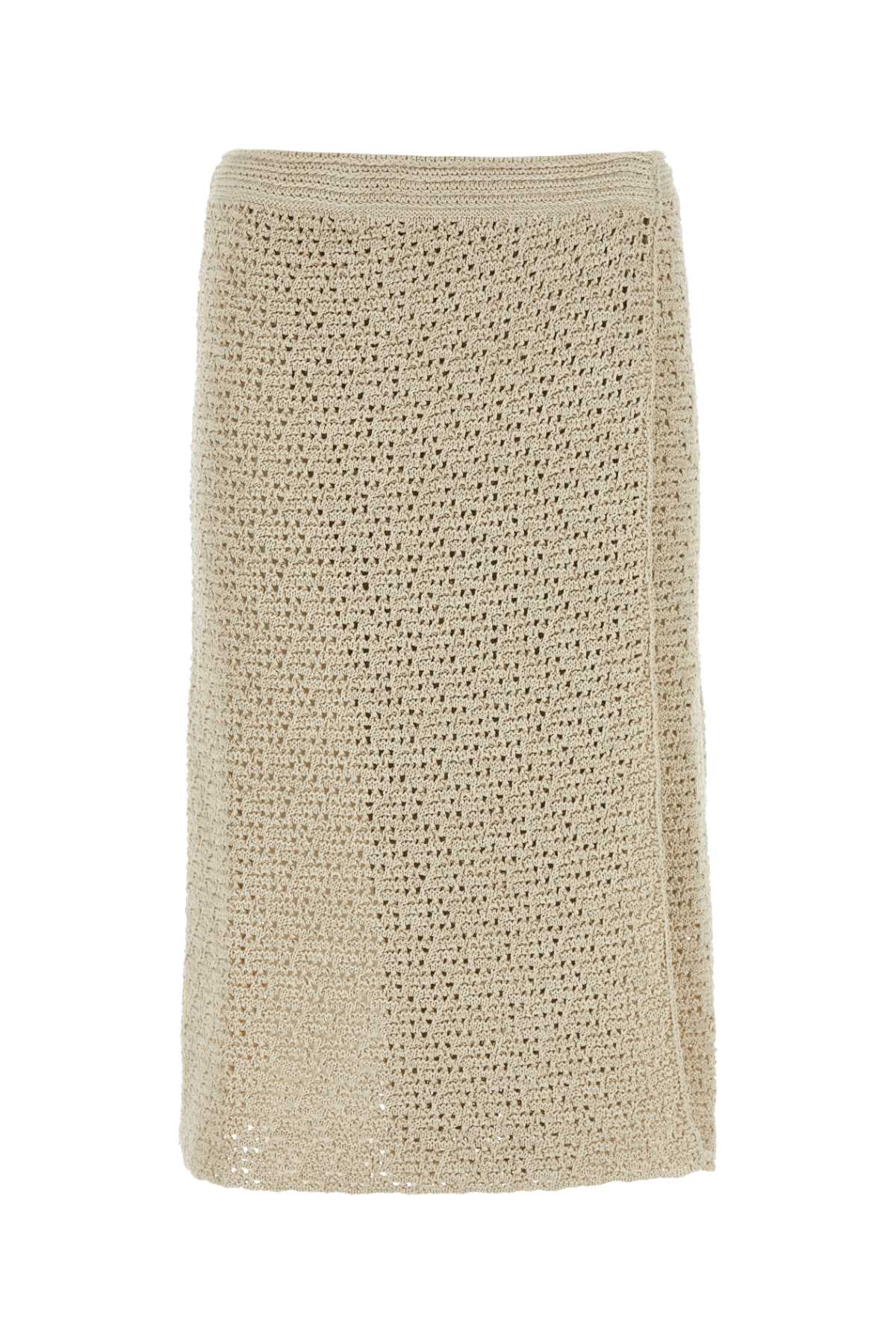 BOTTEGA VENETA SAND CROCHET SKIRT