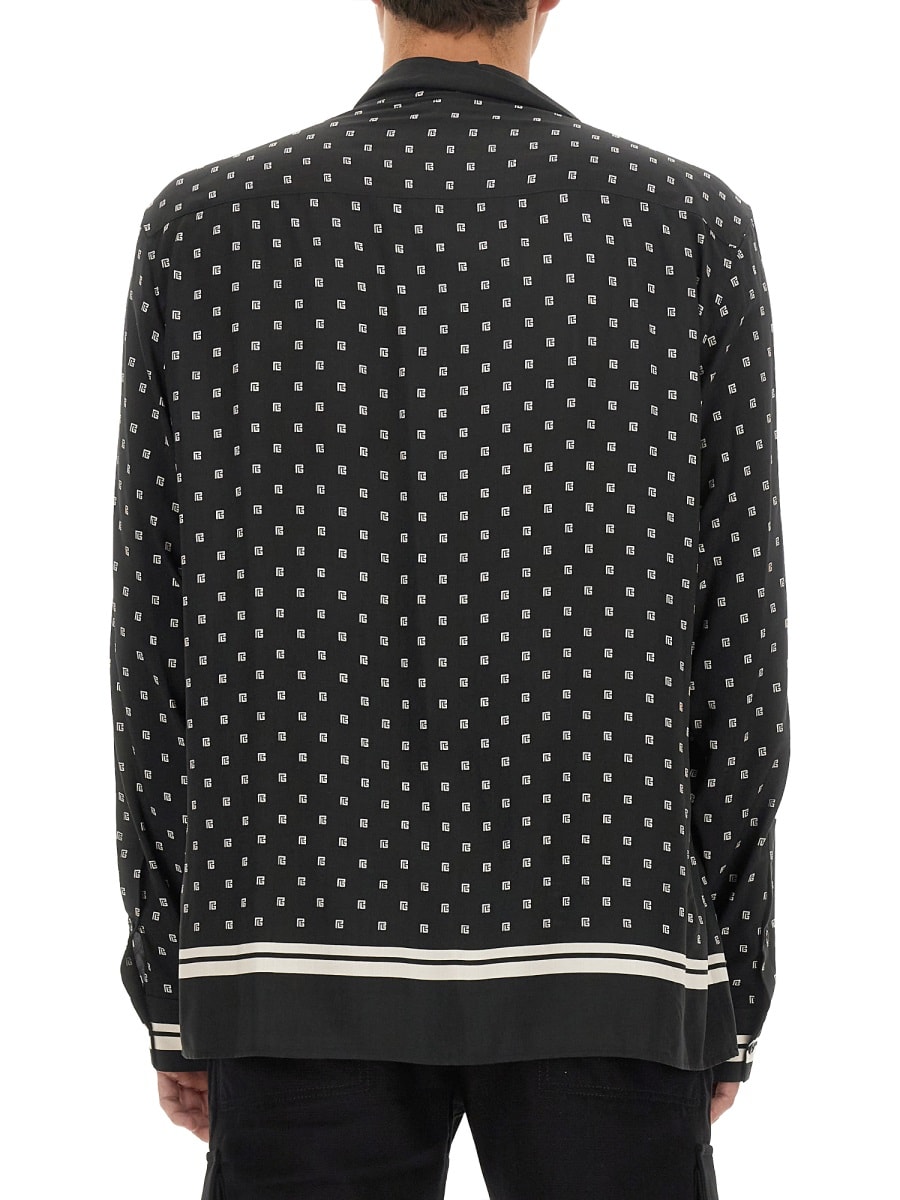 Shop Balmain Shirt With Logo In Black