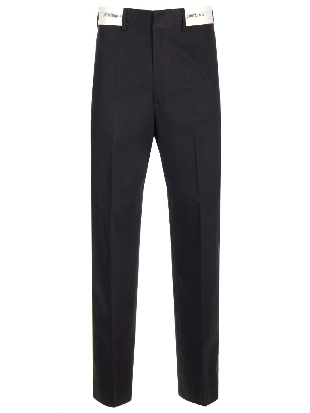 Shop Palm Angels Baggy Tailored Trousers In Black/off White