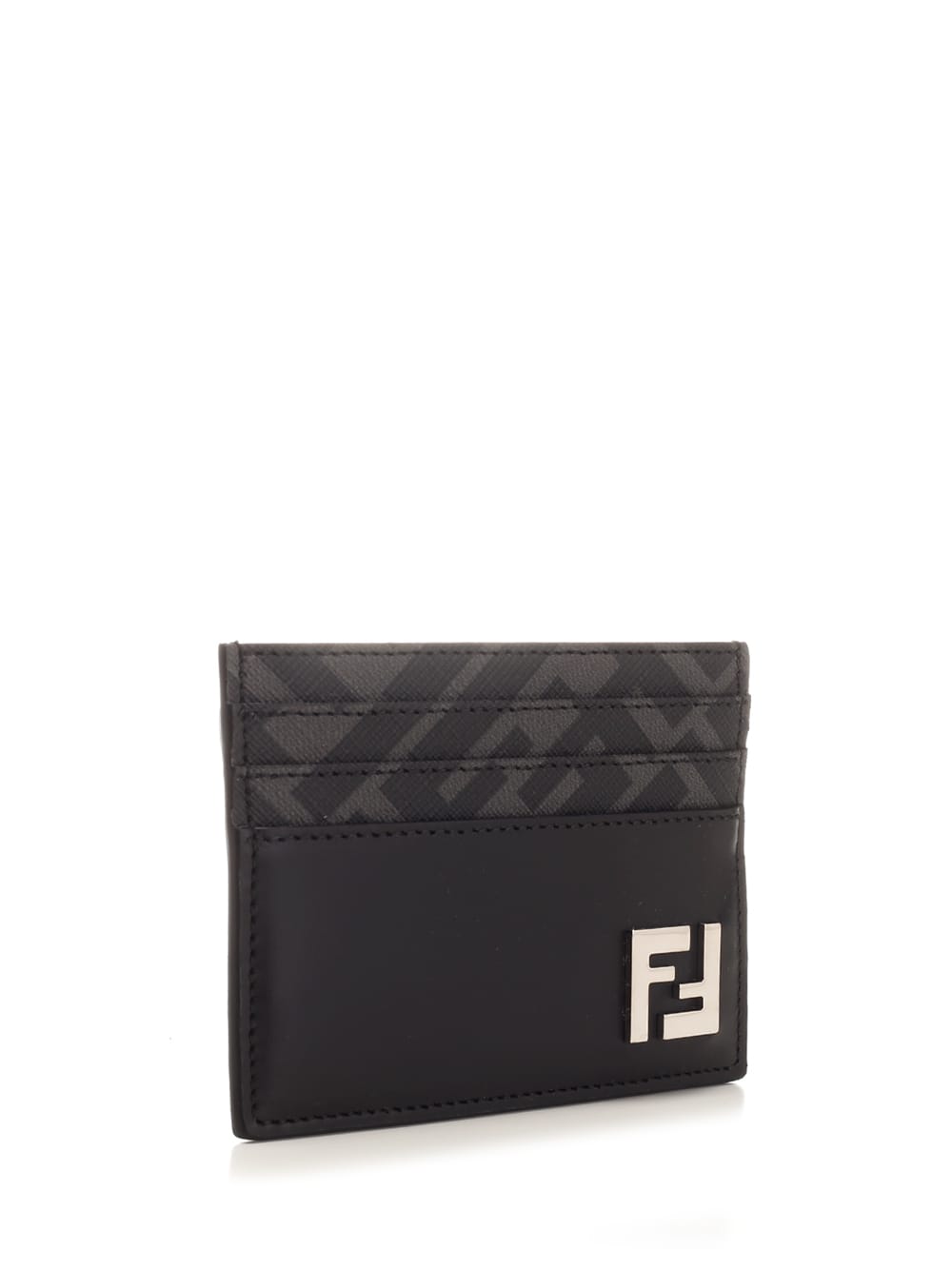 Shop Fendi Black Ff Squared Card Holder