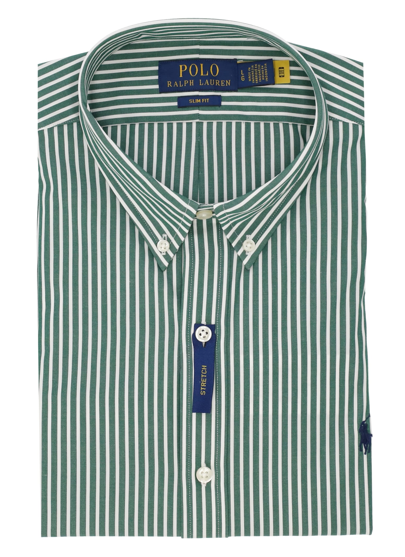 Polo Ralph Lauren Shirt Striped Pattern Collar Button-down In Green