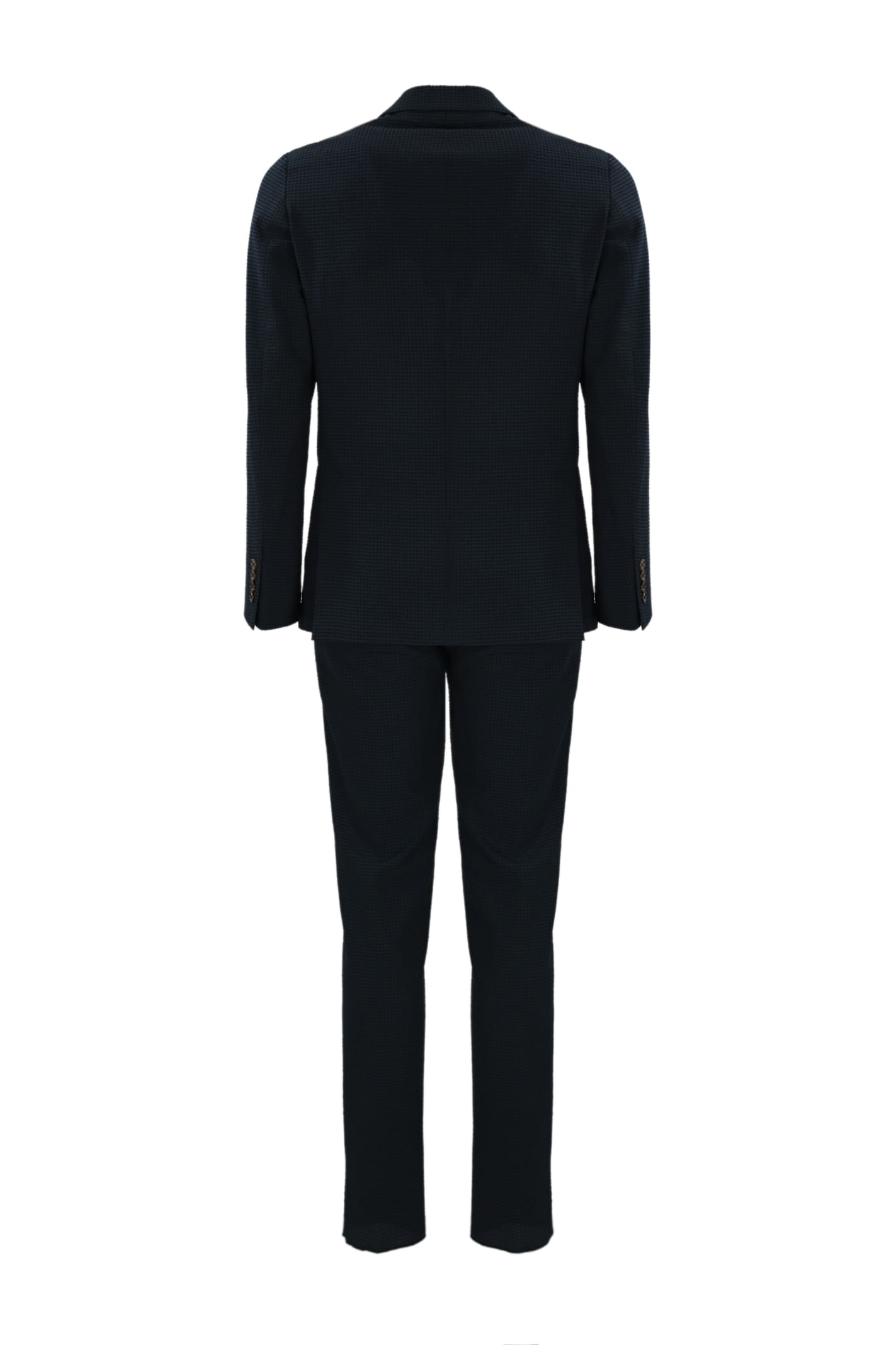 Shop Eleventy Blue Double-breasted Suit