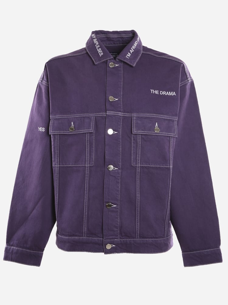 Études Vertige Denims Ms Purple Jacket In Cotton