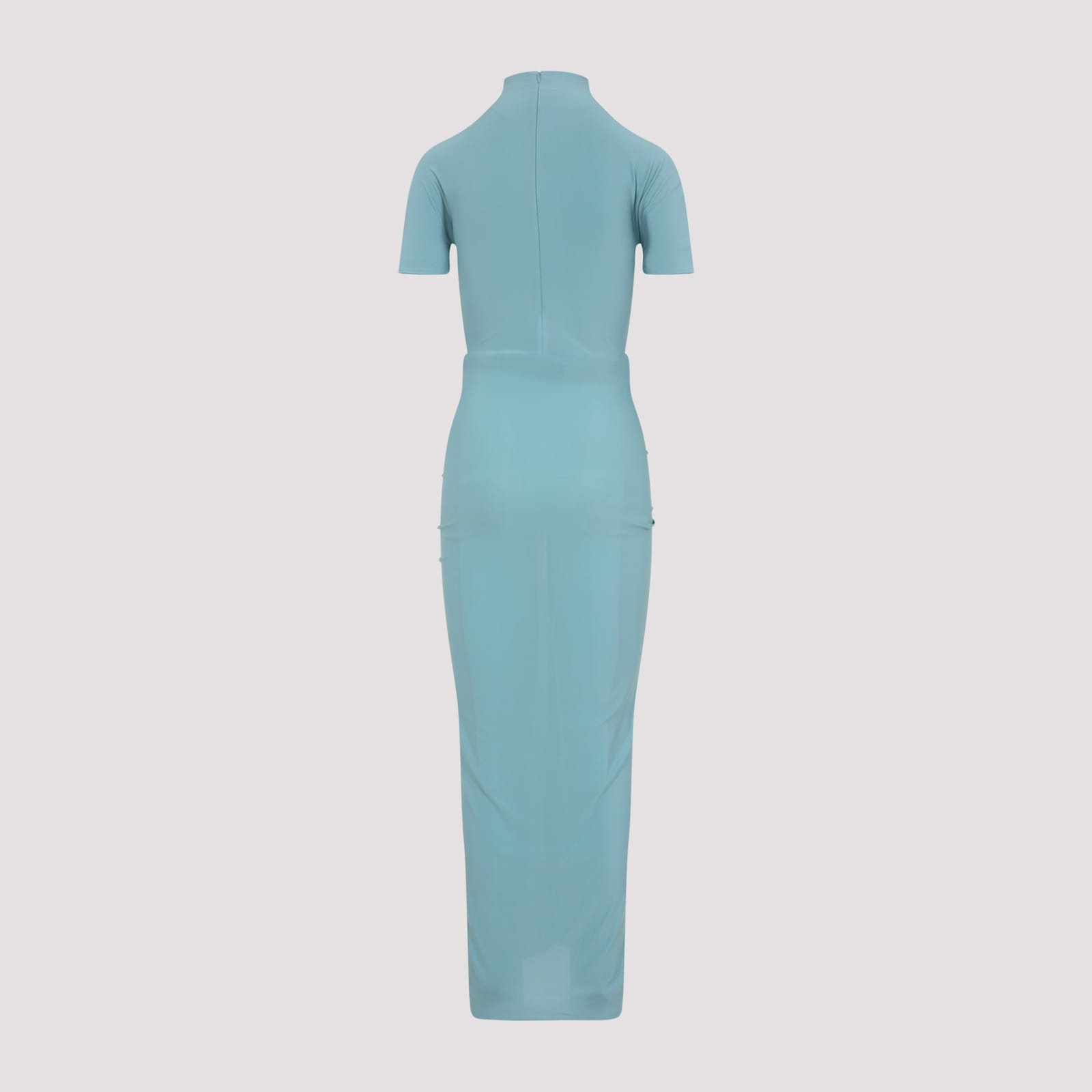 Alaïa Gathered Waist Midi Dress In Viscose Blend