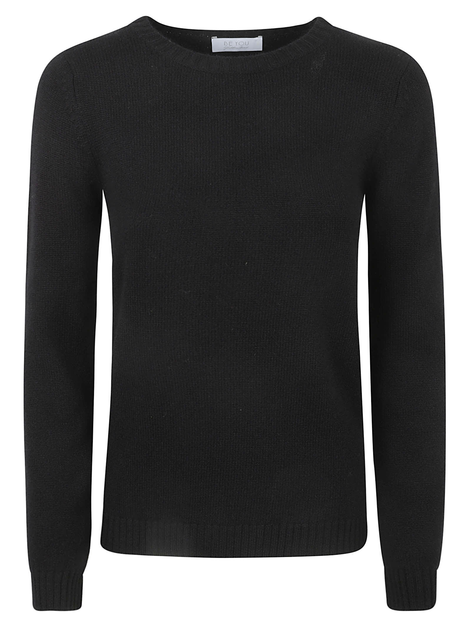 Shop Be You Round Neck Sweater In Black