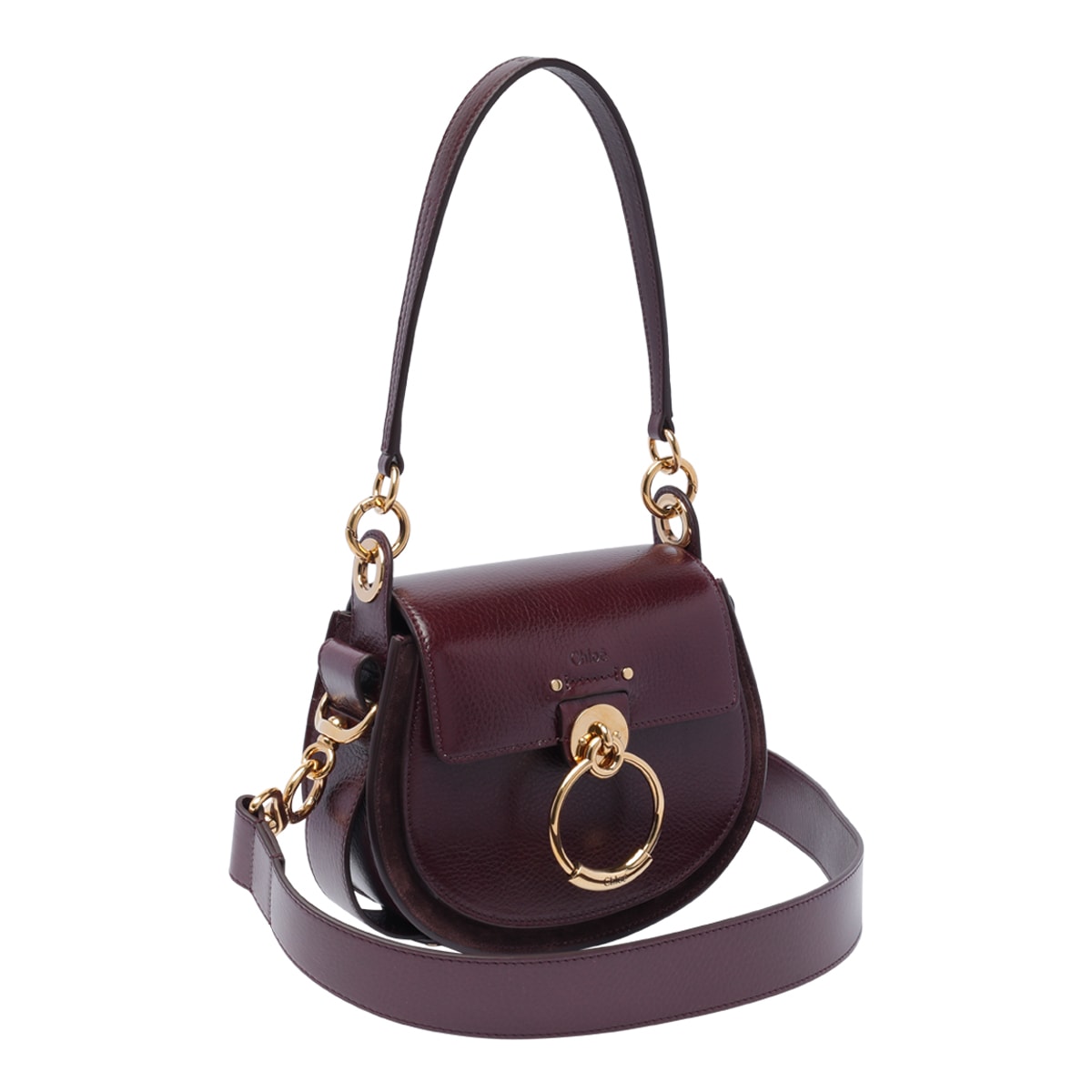 Shop Chloé Small Tess Crossbody Bag In Purple