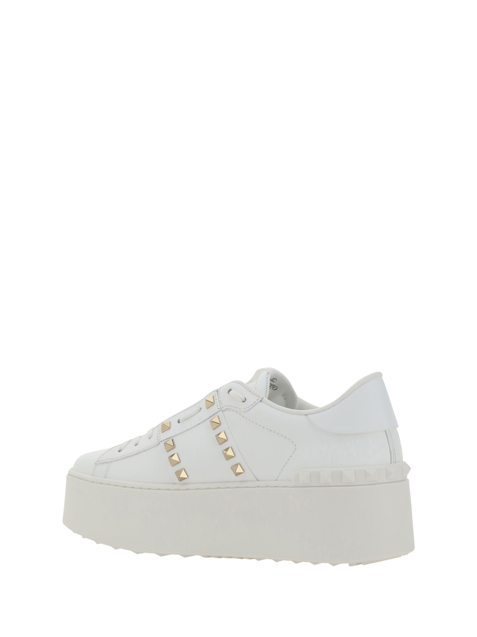 Shop Valentino Garavani Rockstud Untitled Sneakers In Bianco