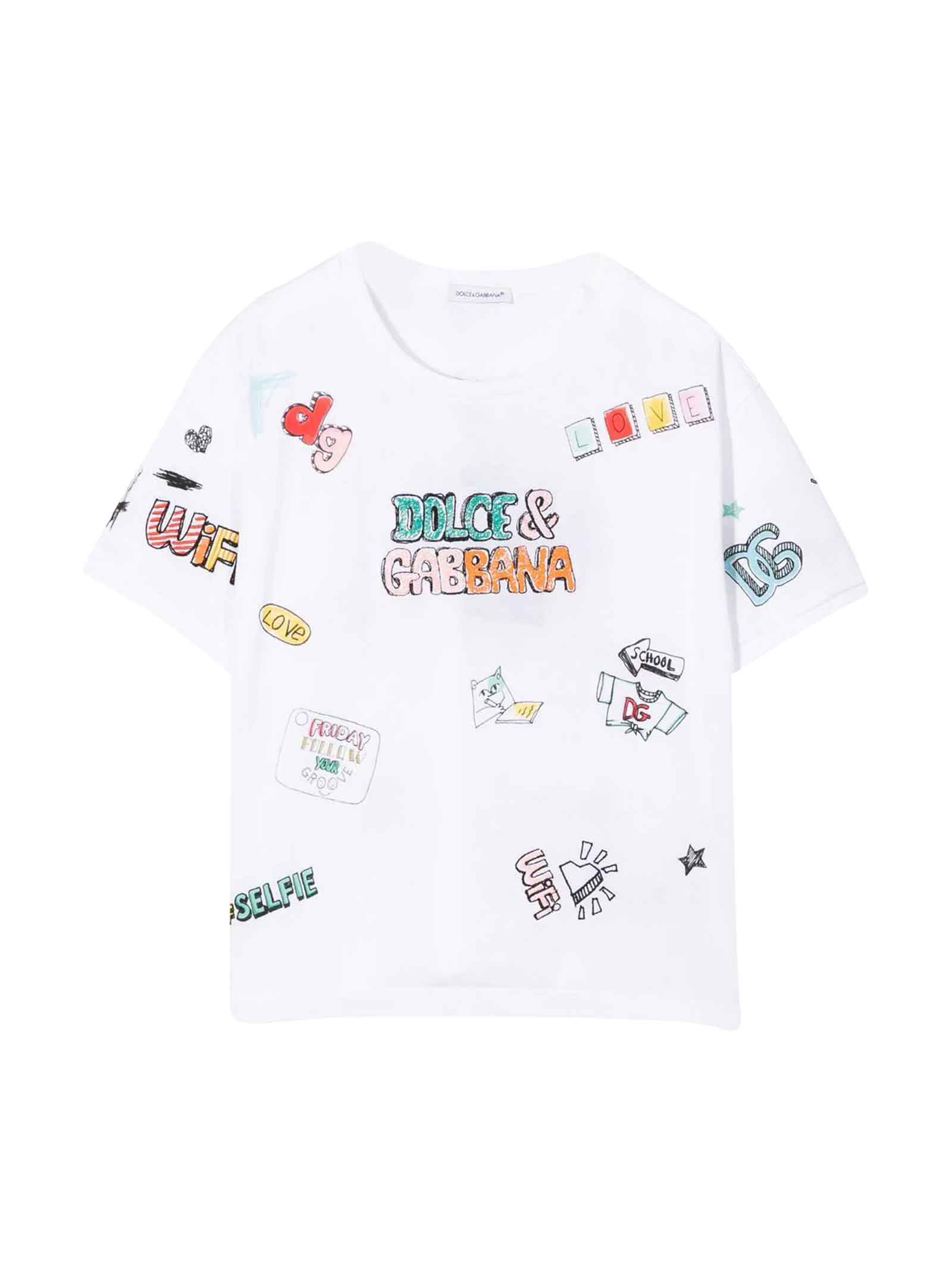 Dolce & Gabbana T-shirt Bambina Con Stampa