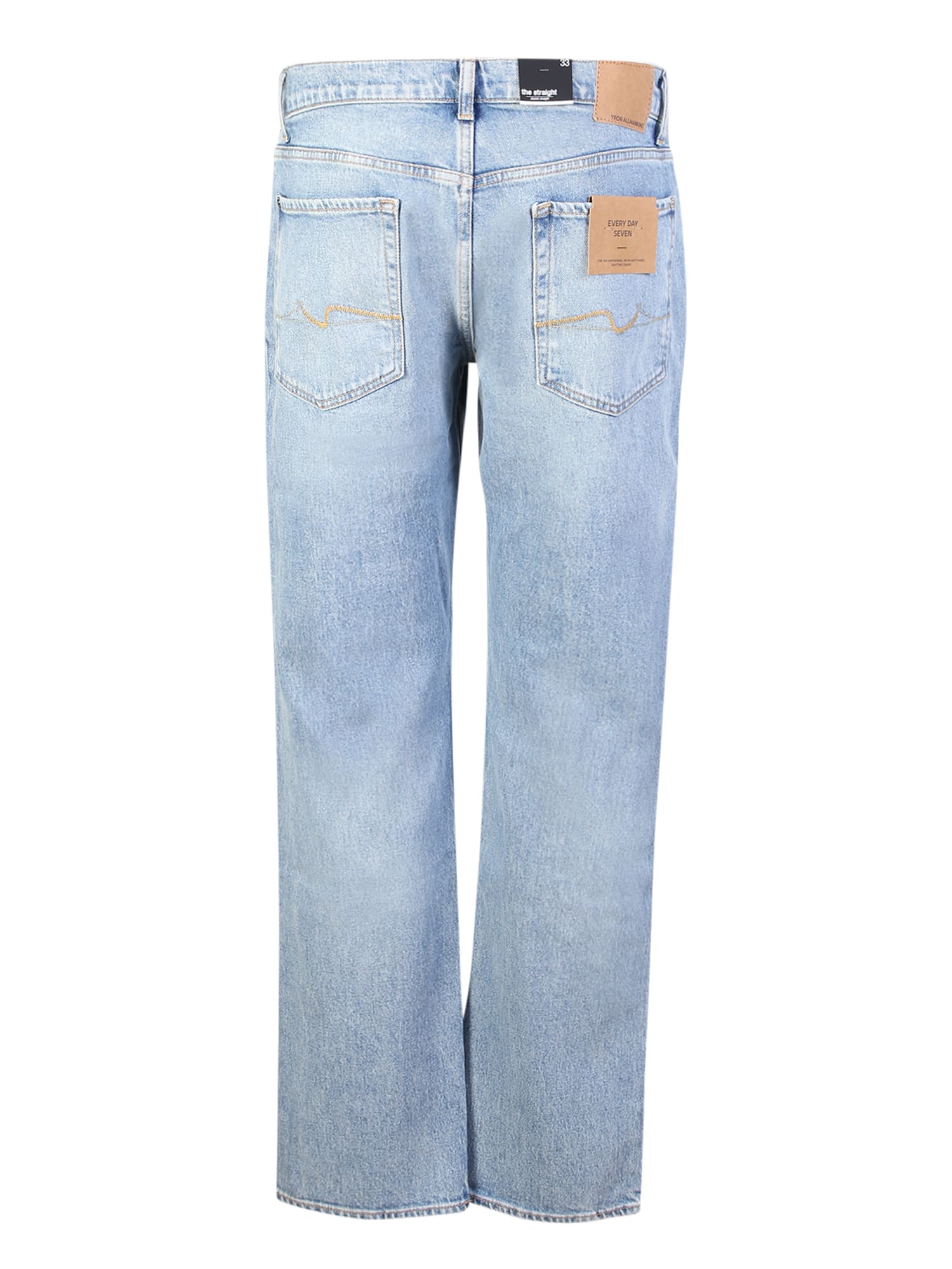 Shop 7 For All Mankind Jeans The Straight Waterfall In Blue