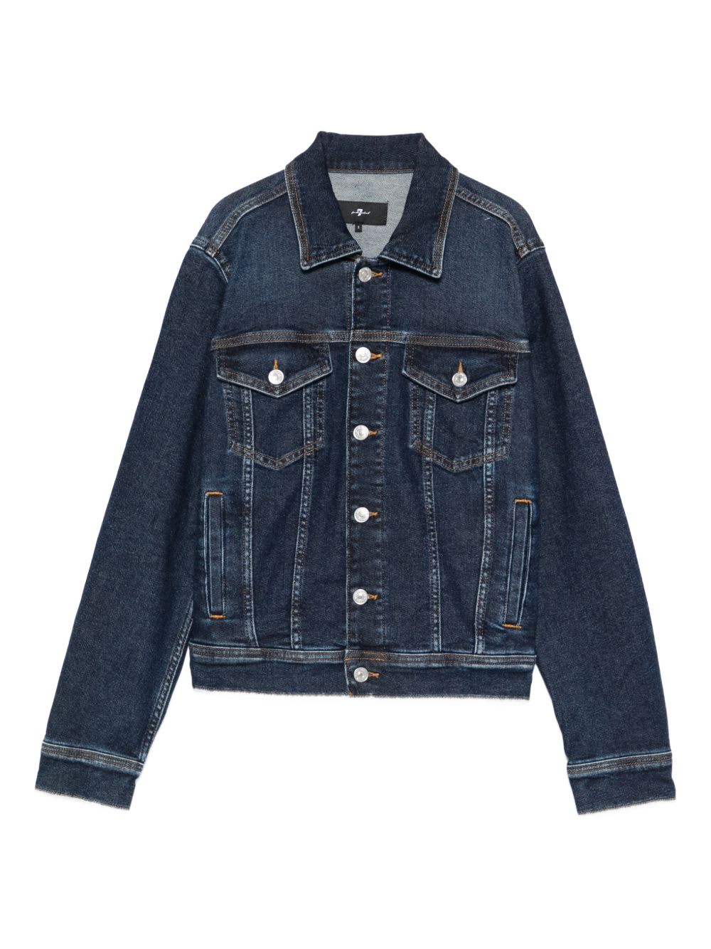 7 For All Mankind Adi Denim Trucker Jacket In Multi