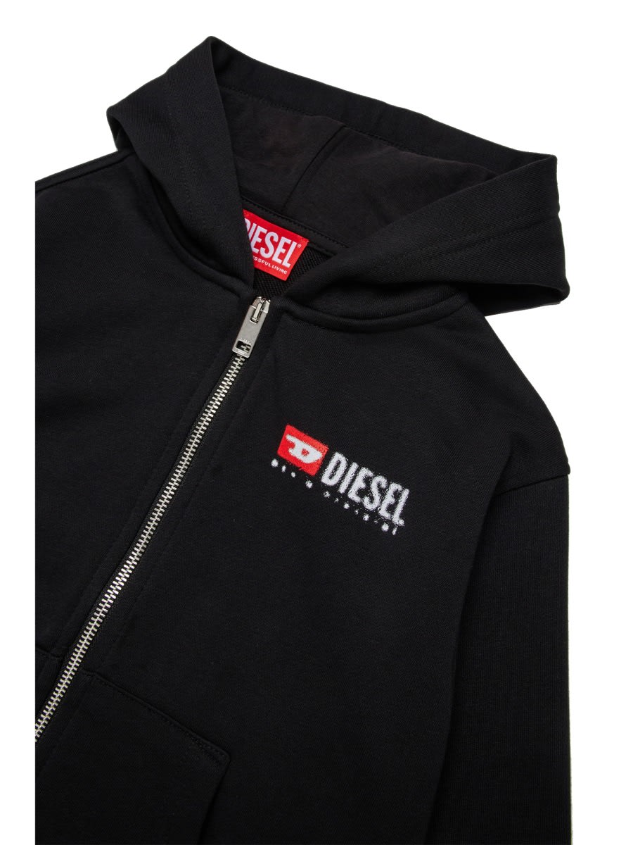 Diesel Sdropshoodz Over Sweatshirt In Black