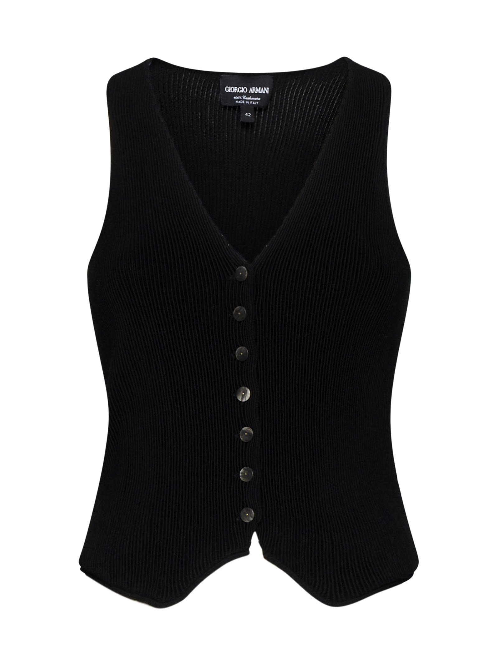Shop Giorgio Armani Vest In Black