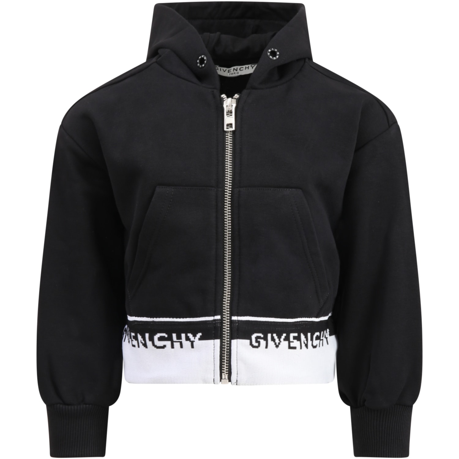Givenchy Black Sweatshirt For Girl With Logos