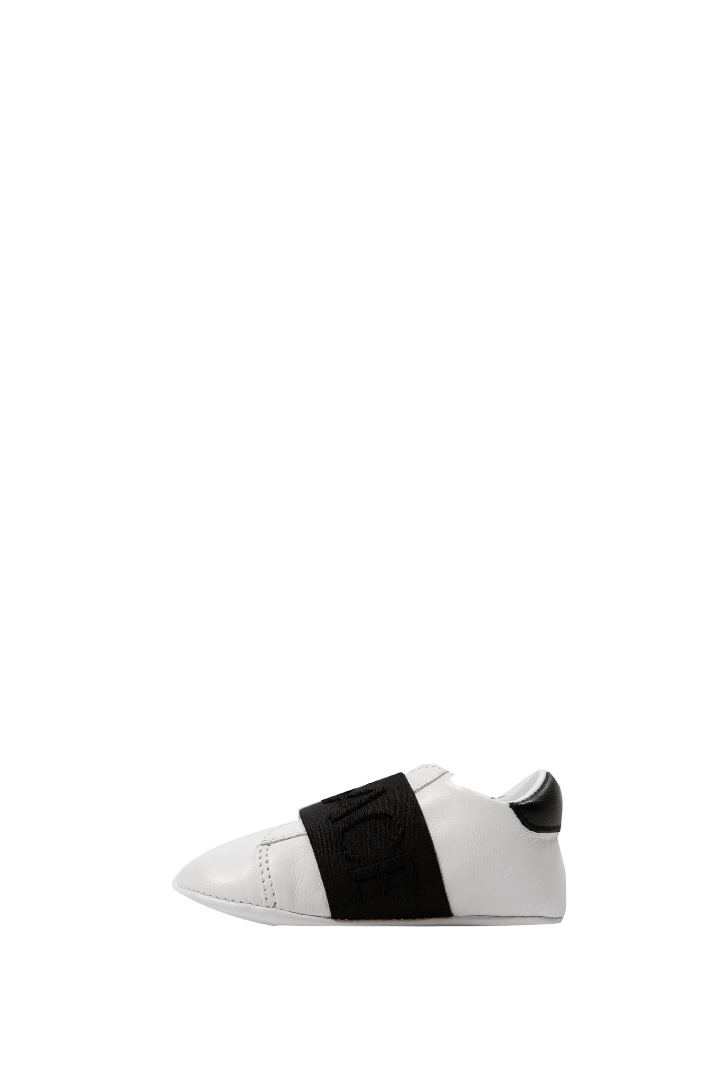 Shop Versace Leather Shoes In White