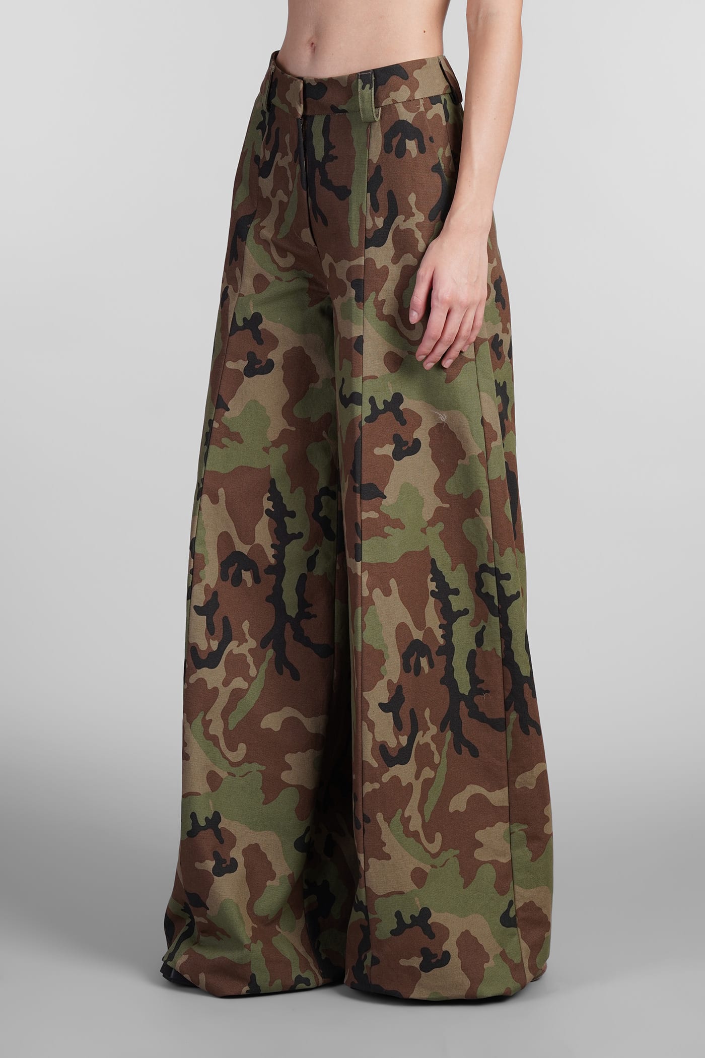 THELATEST ALMA PANTS IN CAMOUFLAGE COTTON 