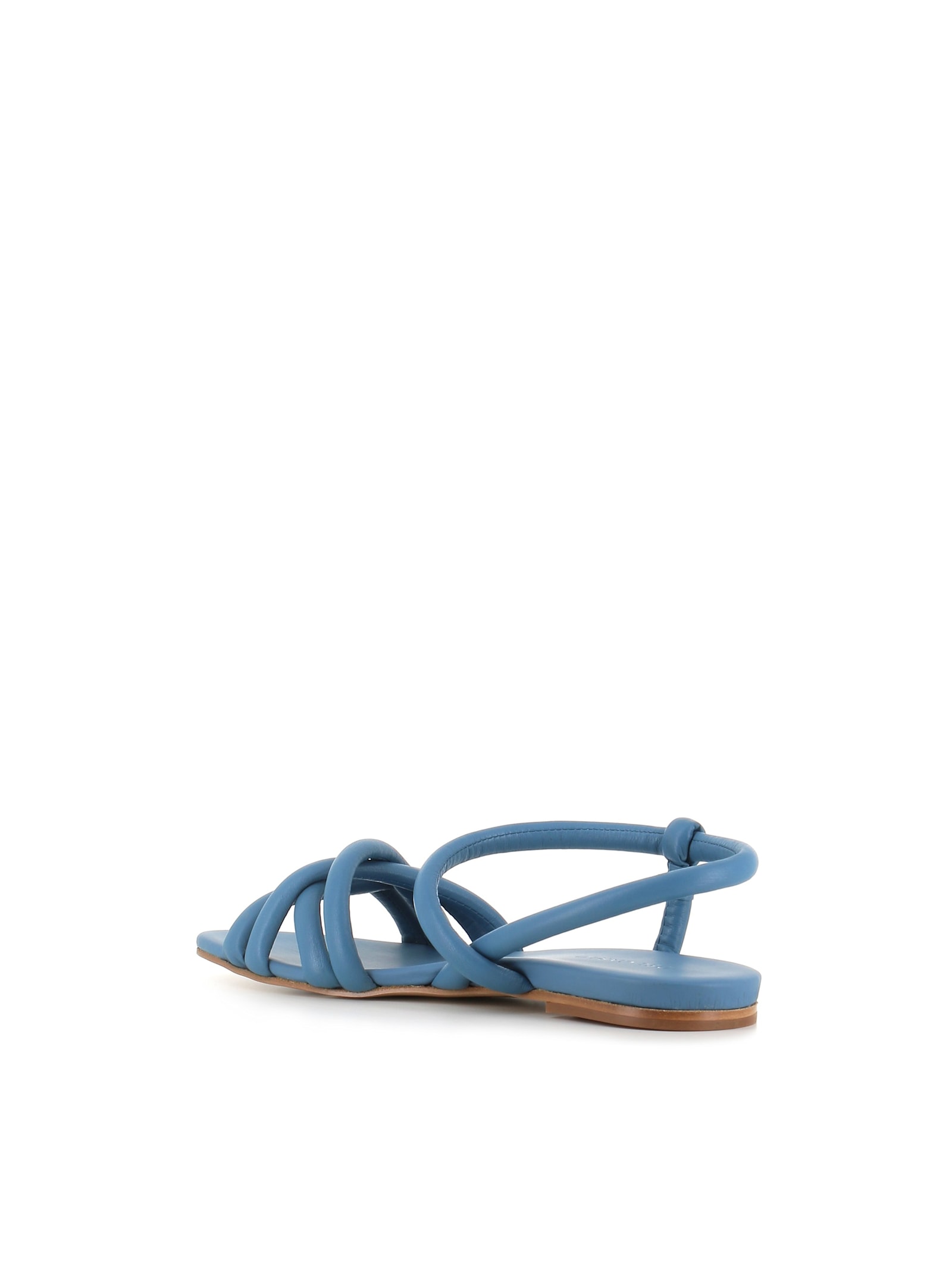 Del Carlo Intertwined-strap Sandals In Blu Avio