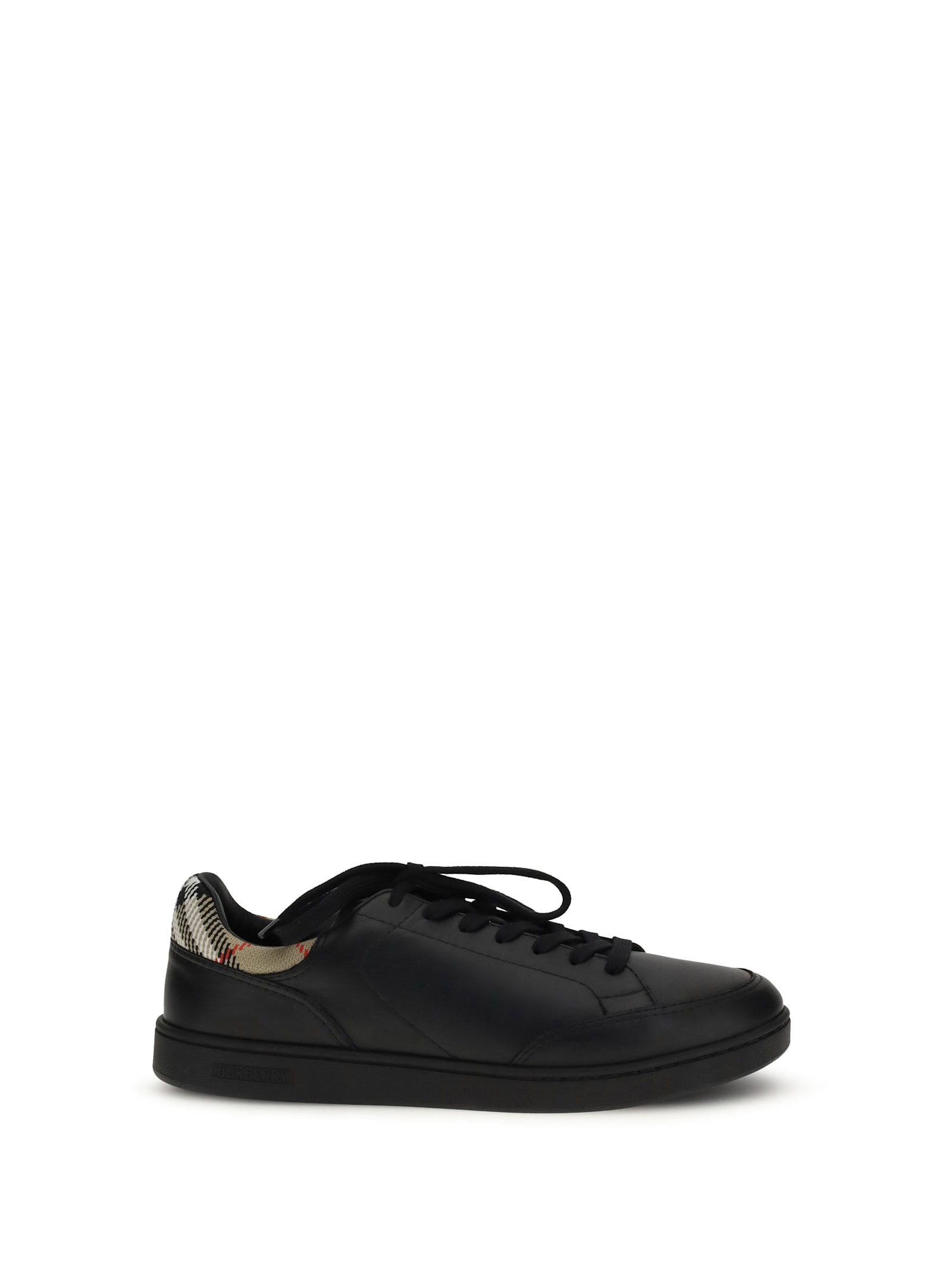 Burberry Set Leather Sneakers In Black