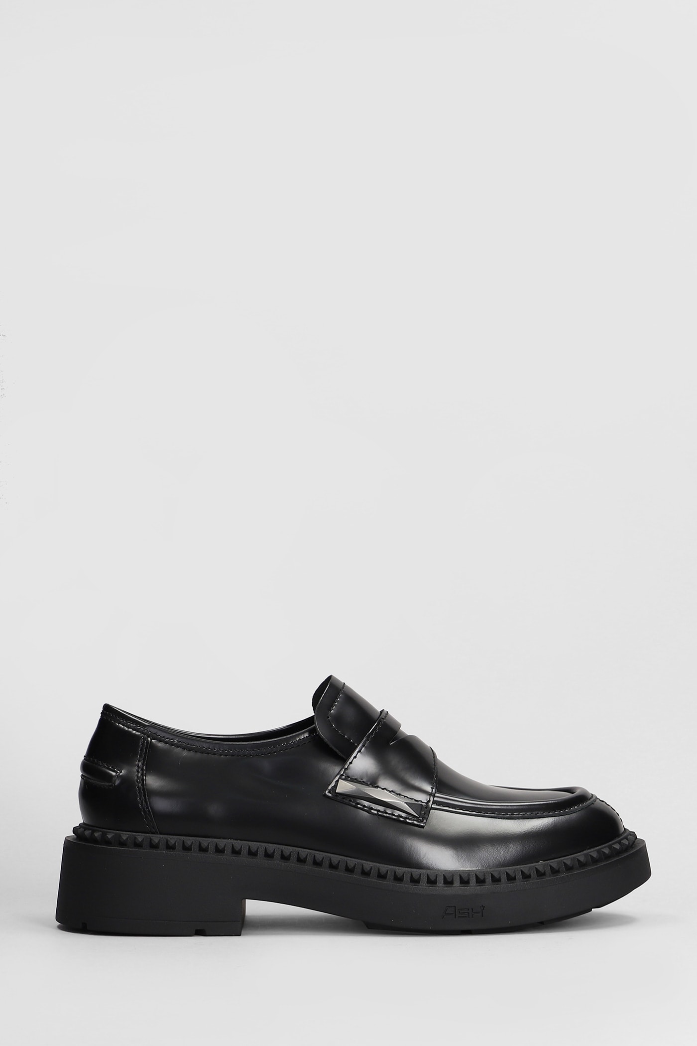 Shop Ash Medusa Loafers In Black Leather