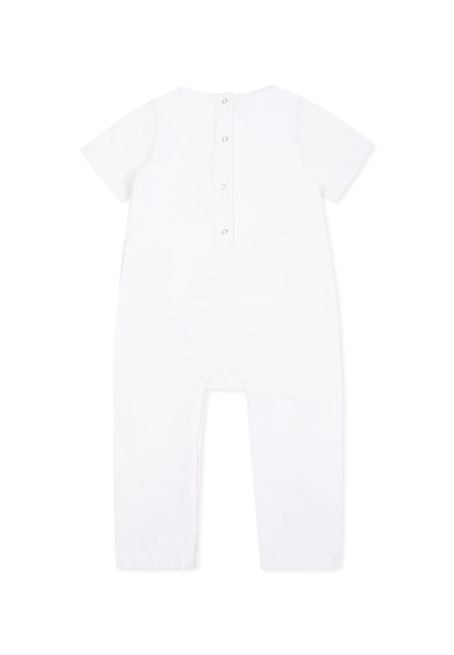 Dsquared2 White Romper For Baby Boy With Black Logo In White