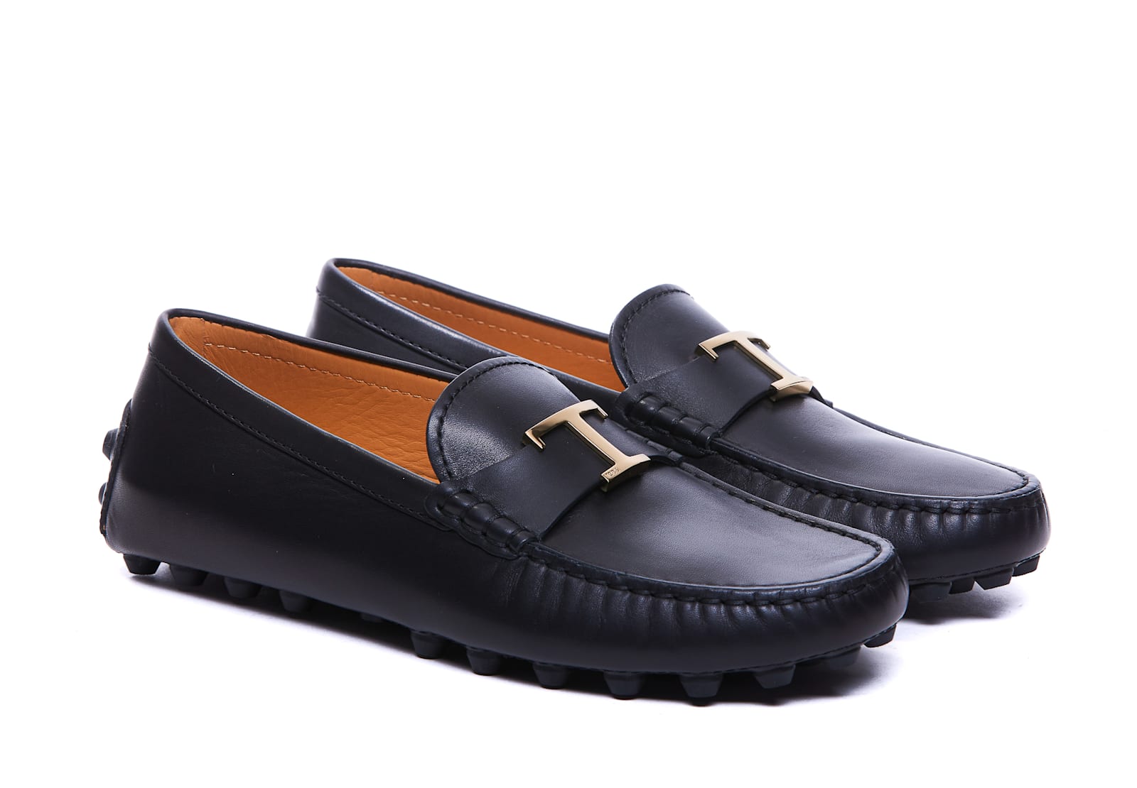 Tod's Gommino Bubble Loafers In Nero