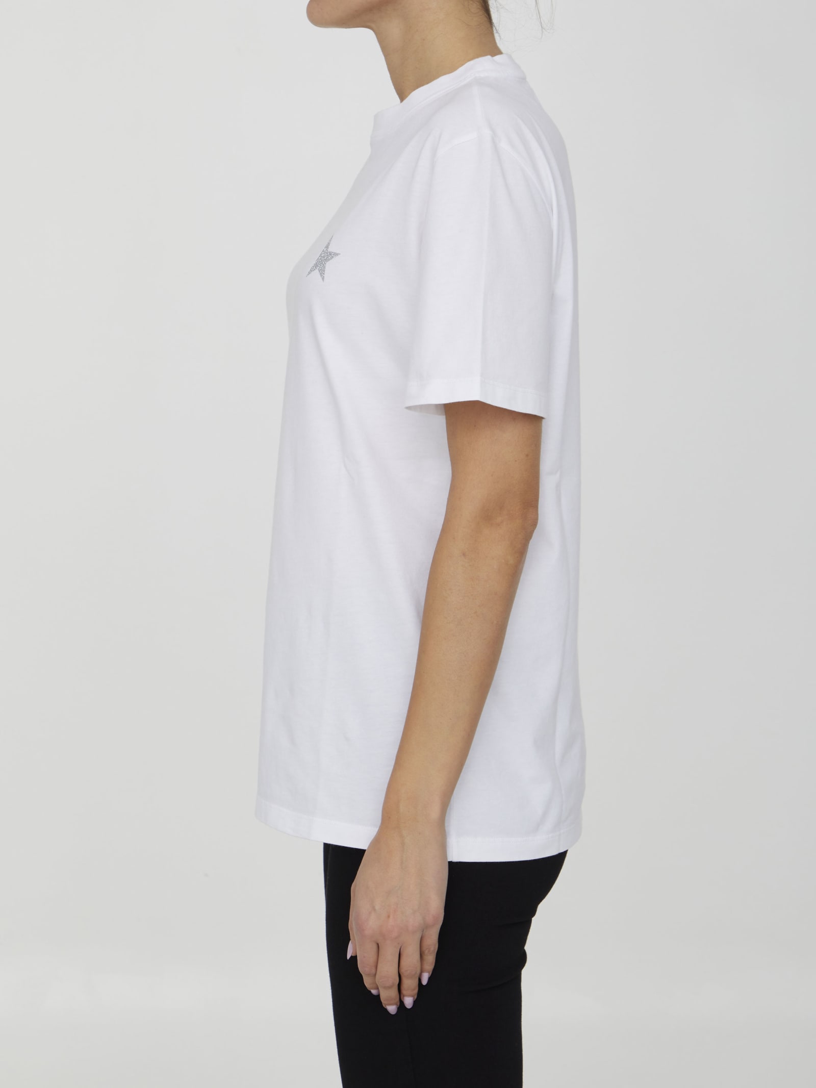 Shop Golden Goose White T-shirt With Logo