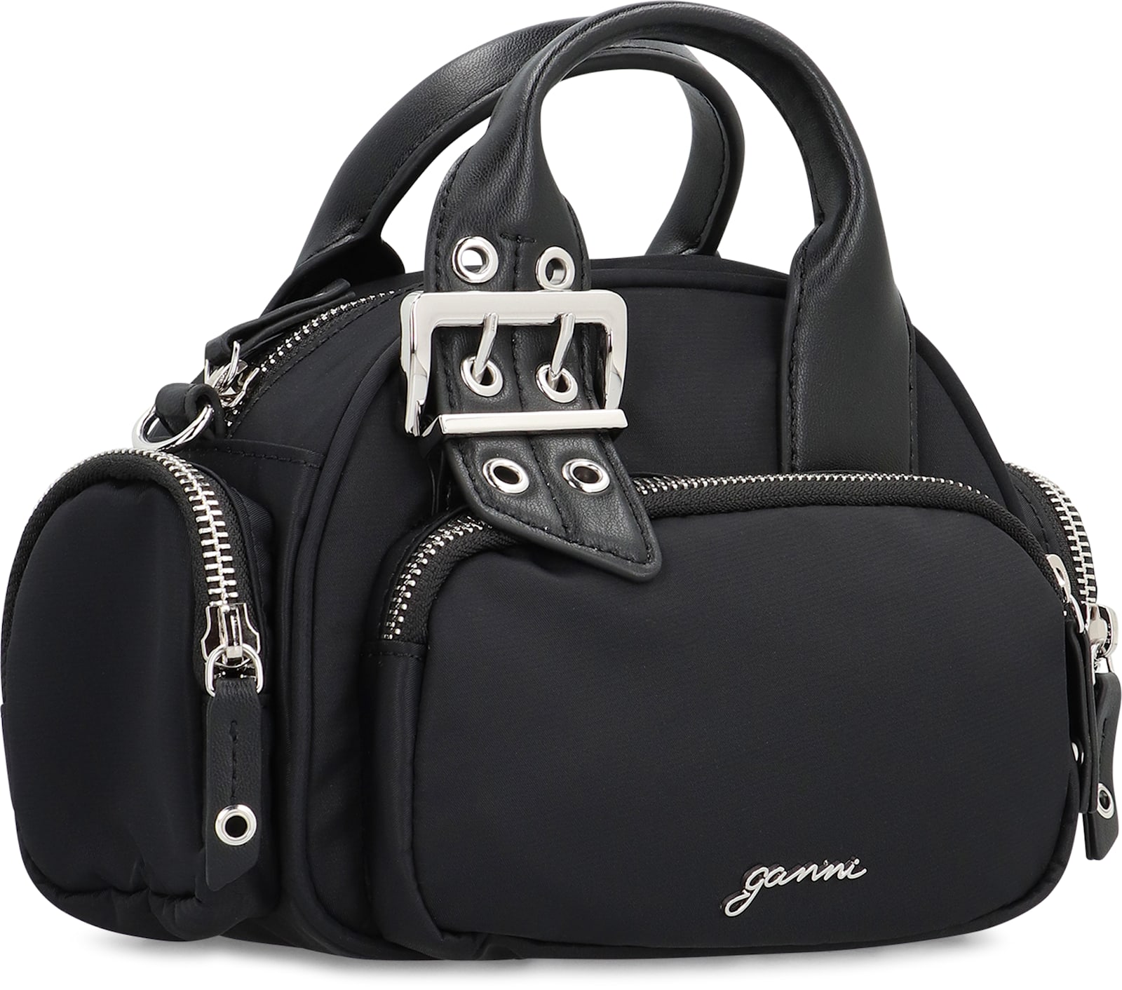 Ganni "polochon" Bag In Black