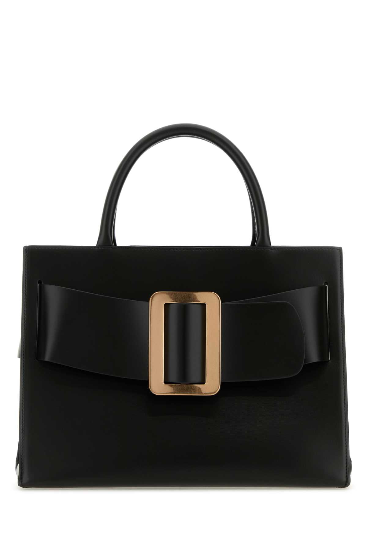 Black Leather Bobby 32 Shopping Bag