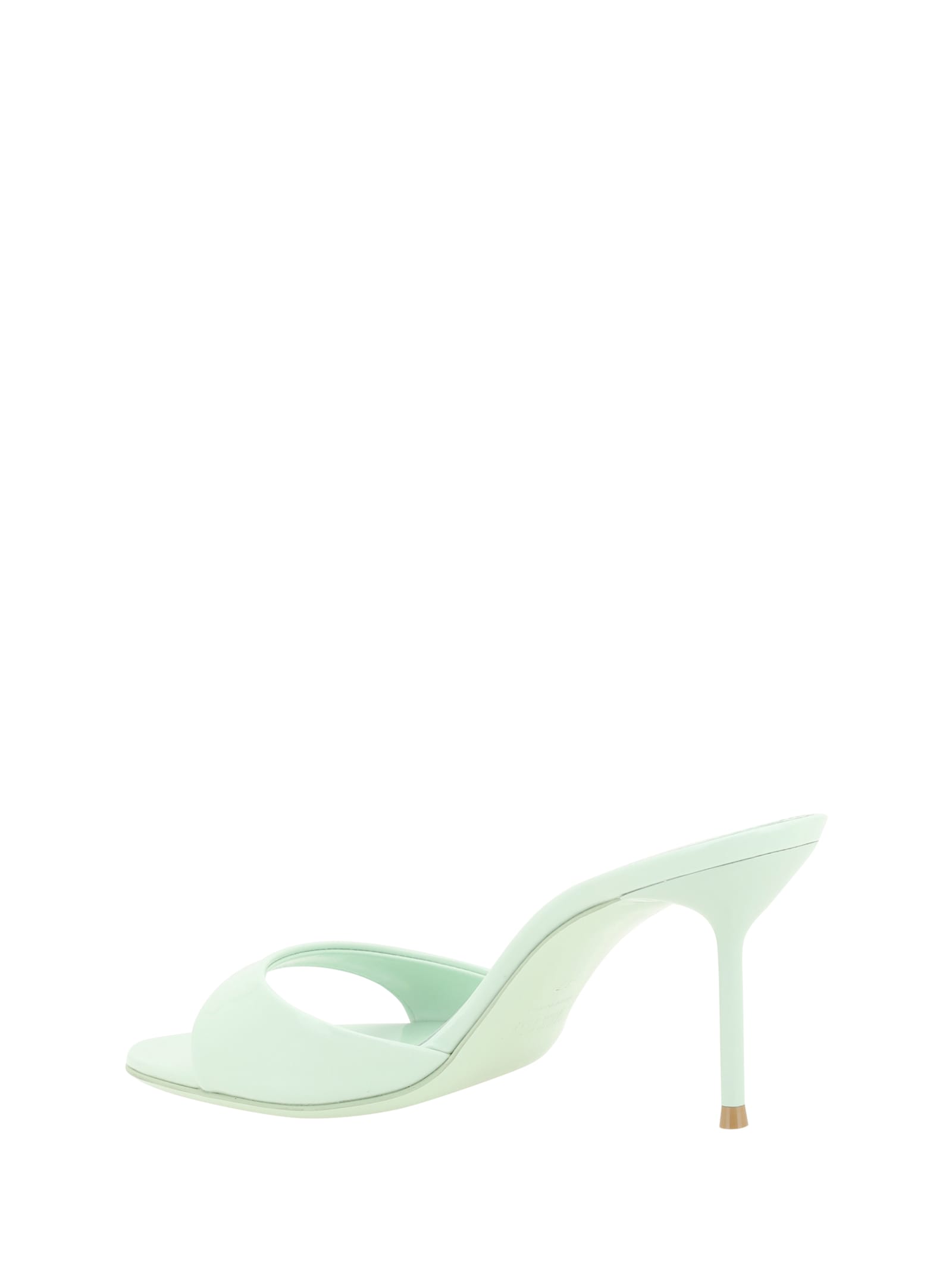 Paris Texas Patent Leather Lidia Mules 70 In Celadon