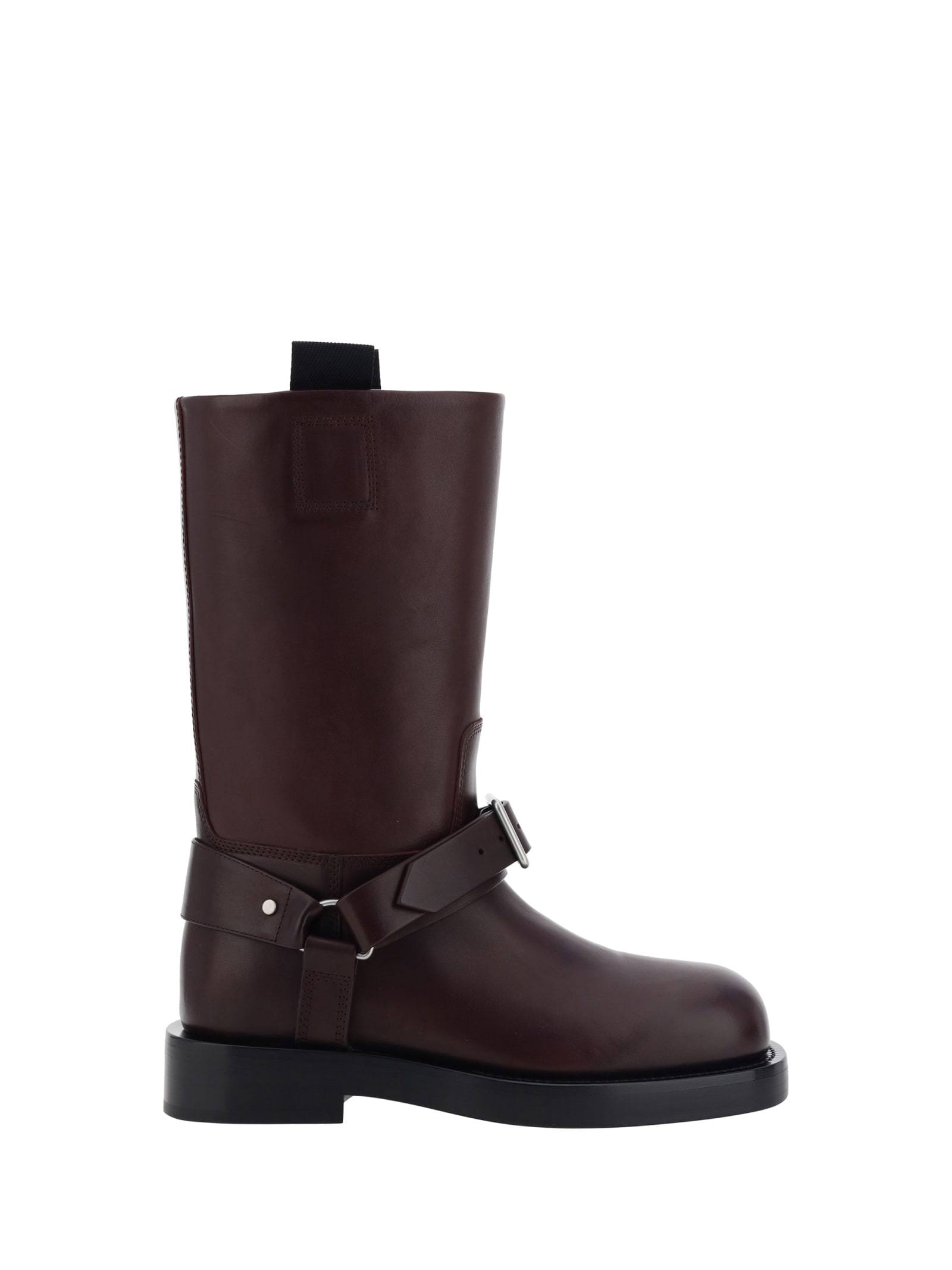 Shop Burberry Saddle Boots In Red
