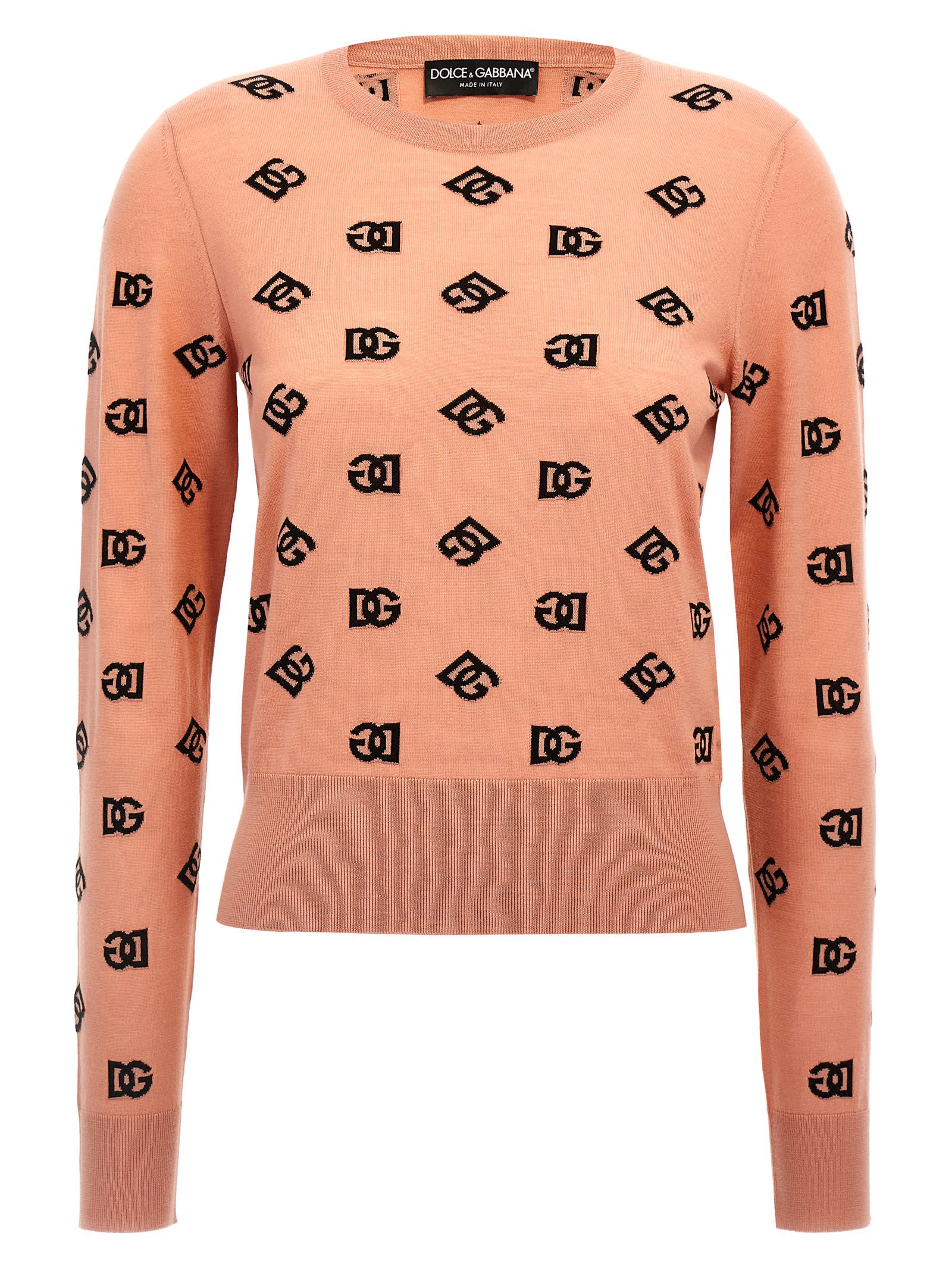 Dolce & Gabbana Logo Sweater Sweaters And Cardigans Pink In Pink