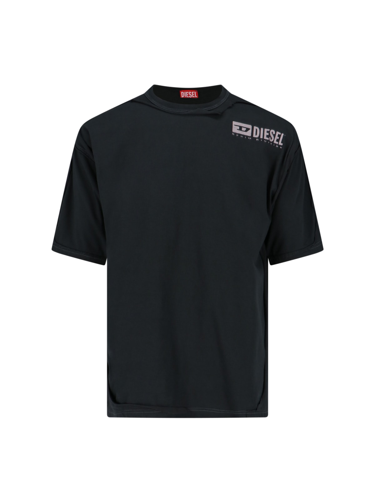 Shop Diesel T-box-dbl T-shirt In Black